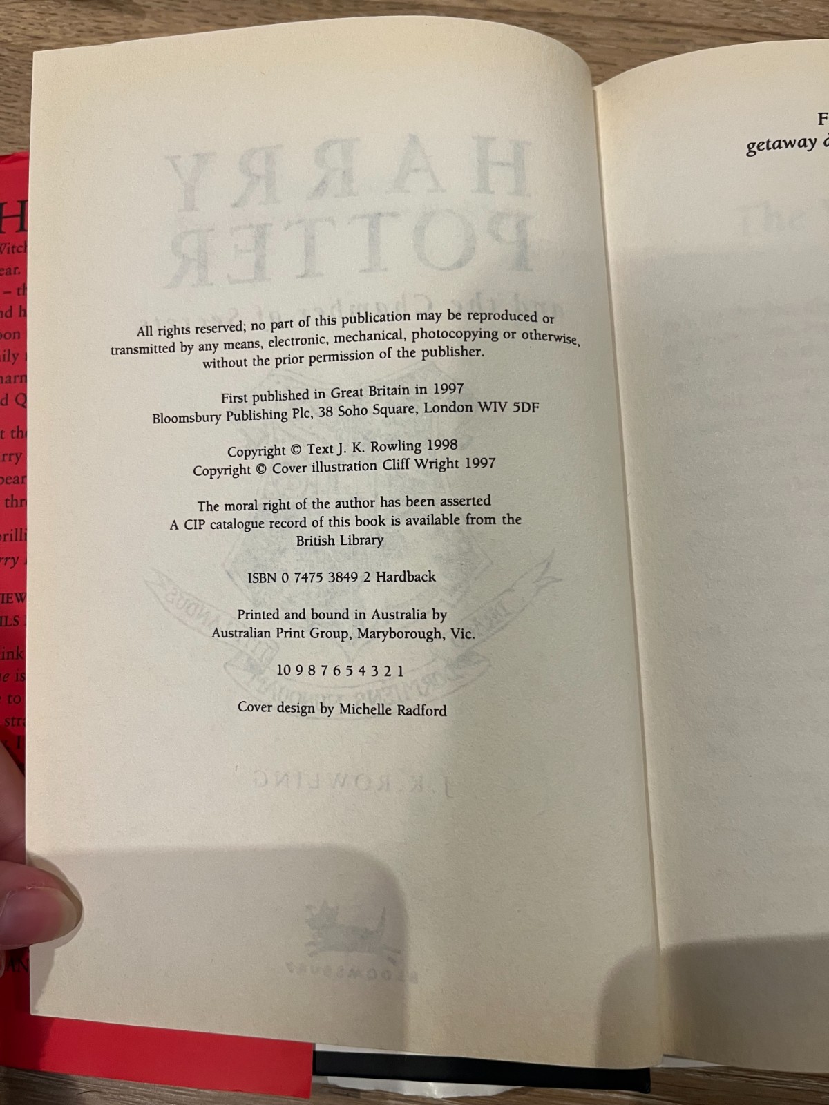 First Edition, First Print – Harry Potter and the Chamber of Secrets