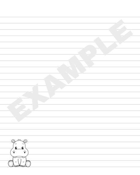 Composition Notebook – Cute Jungle Safari Animals – 110 Pages