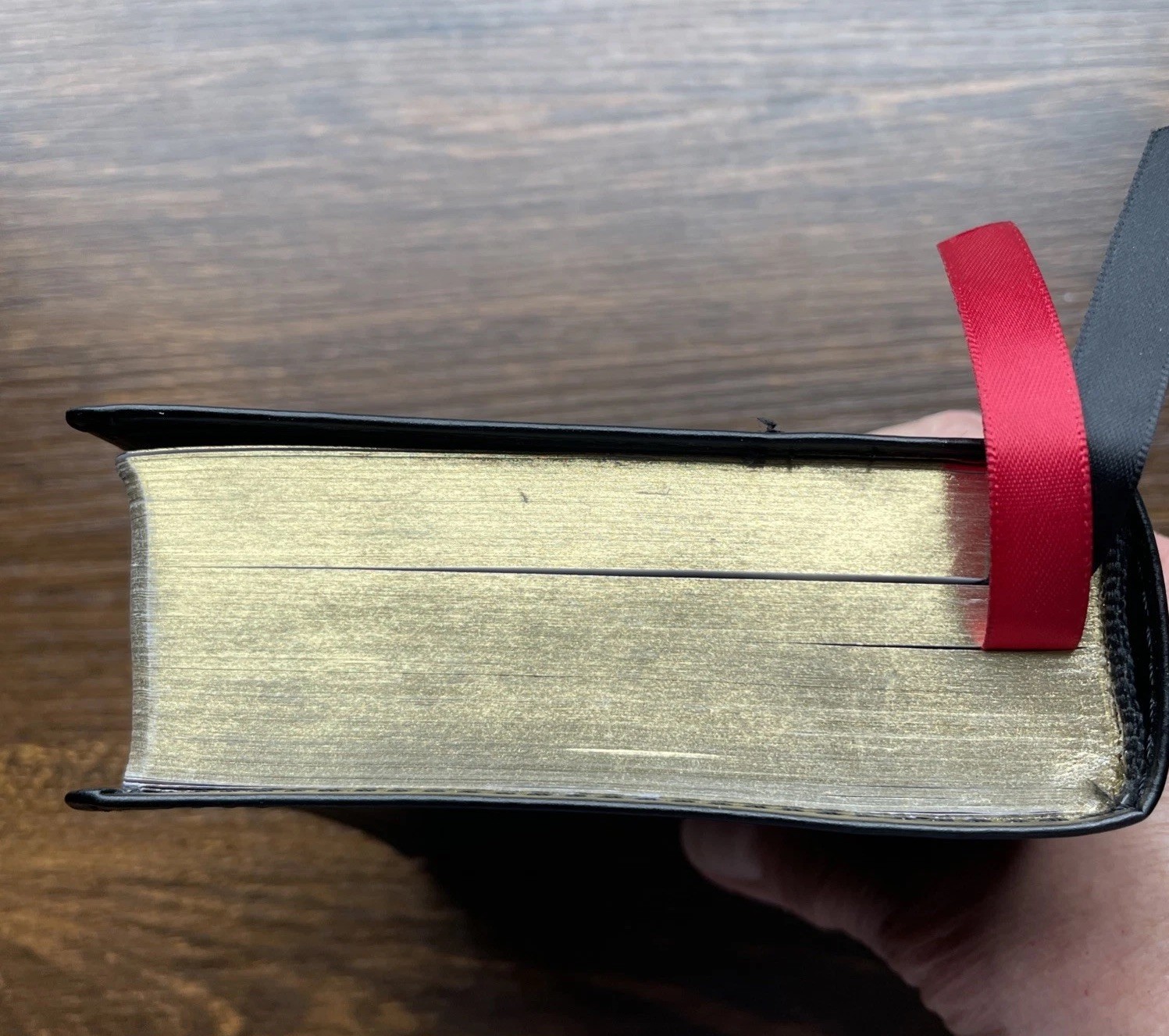 NKJV Holy Bible Compact Black Leathersoft Red Letter Gilded Pages Maps