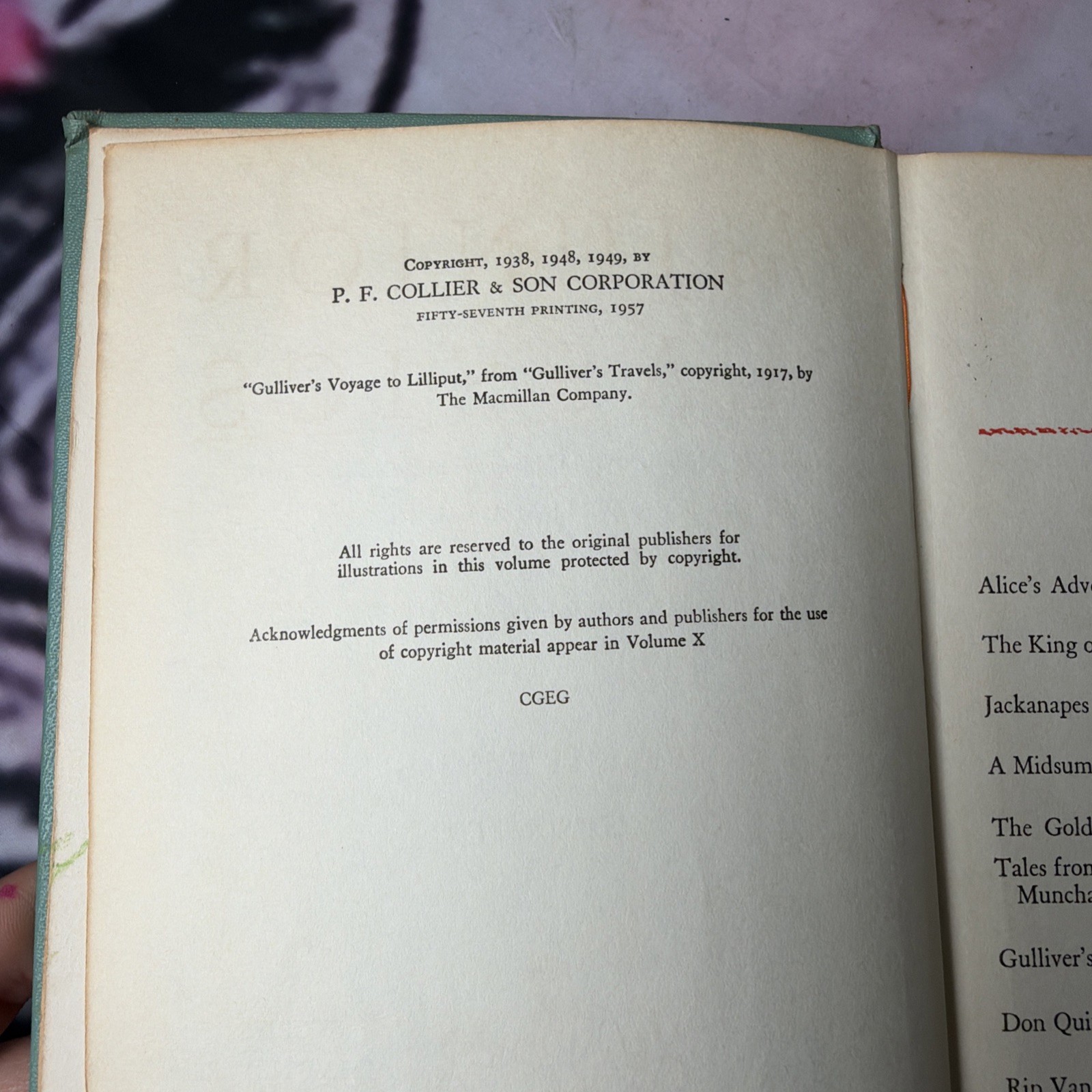 Vintage The Junior Classics Complete 10 Volume Set 1957 Collier Rainbow Spines