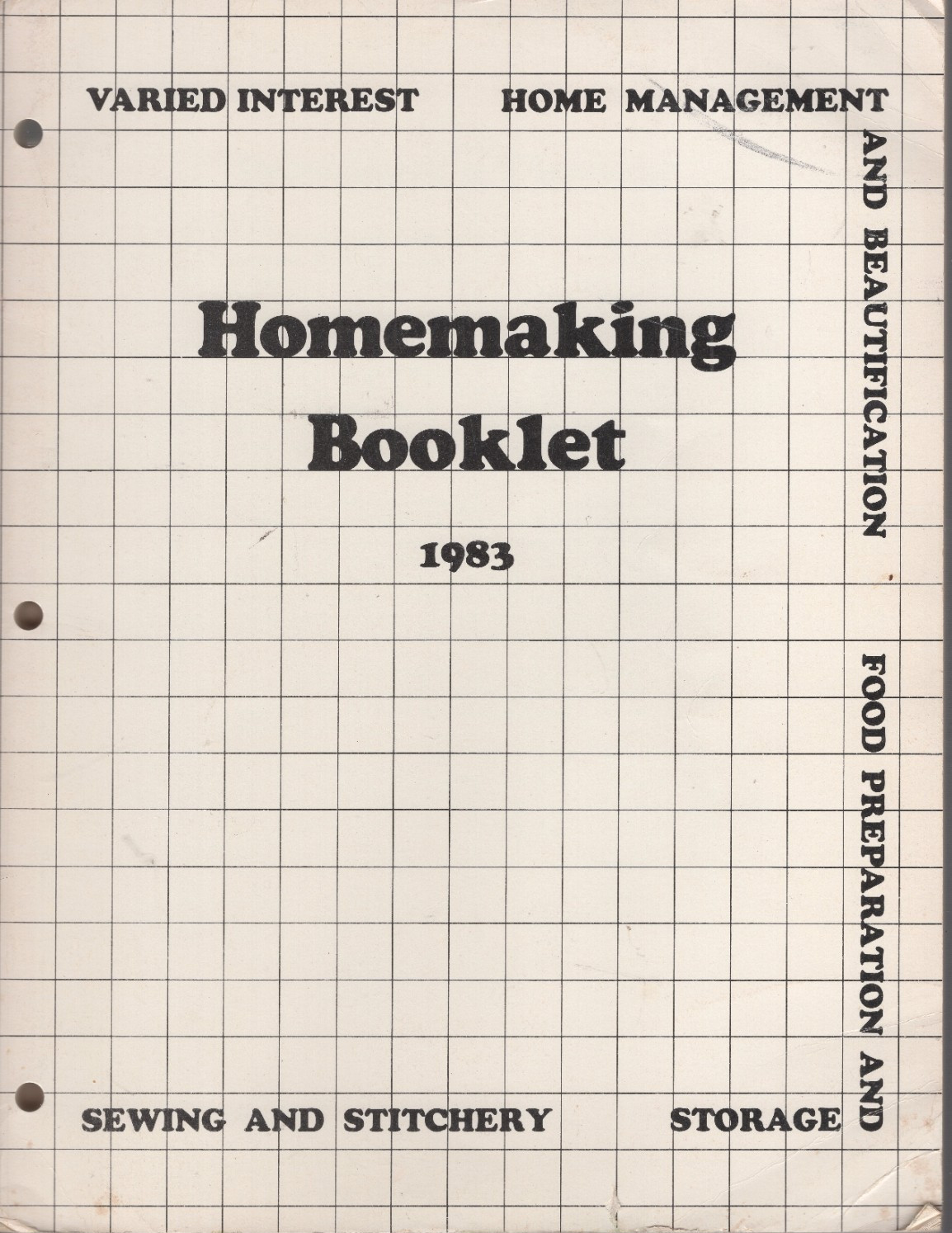Homemaking Booklet LDS Relief Society Course Plan Cooking Needlework 1983