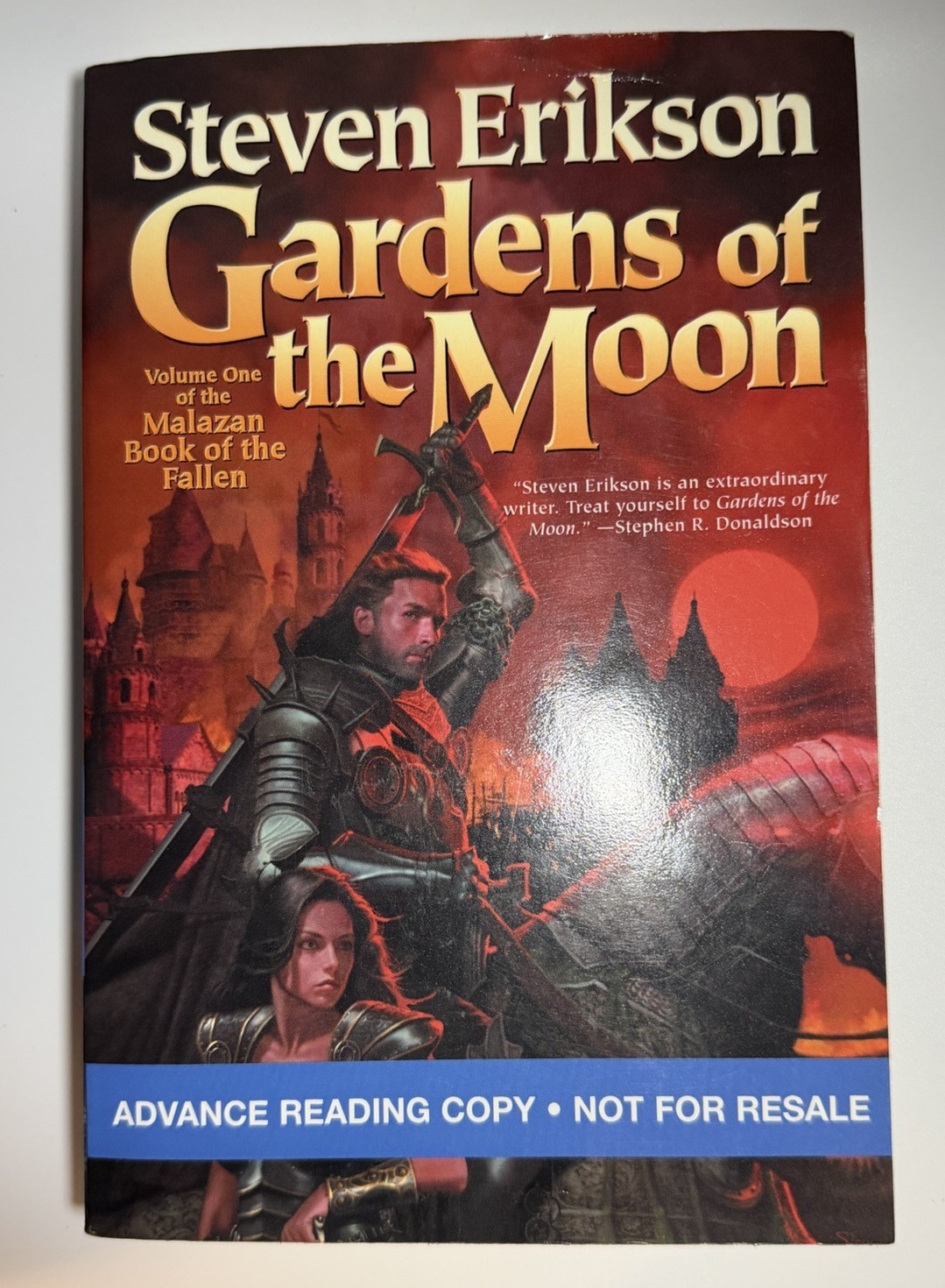 Gardens Of The Moon ARC Advanced Reading Copy Steven Erikson Book Malazan PB