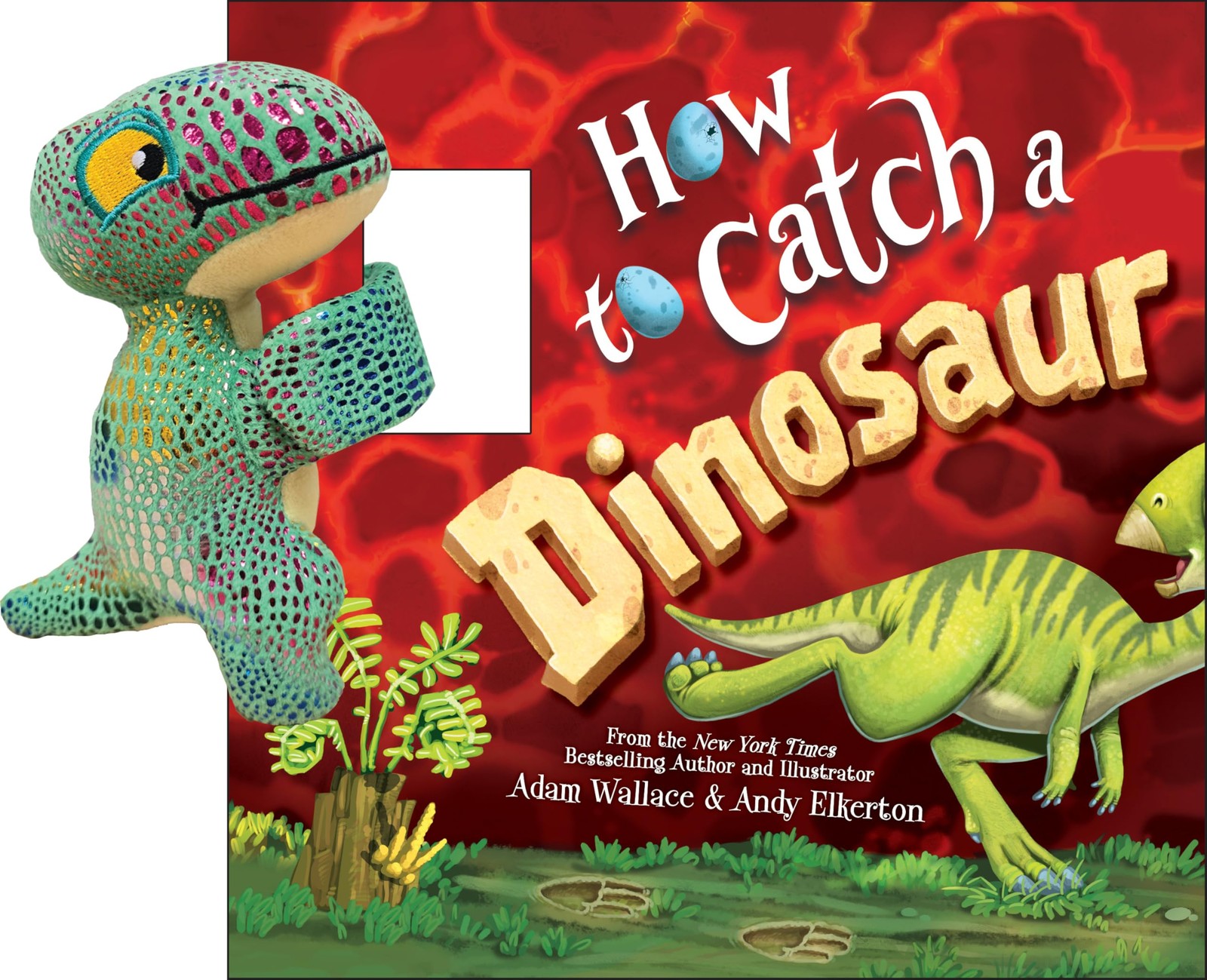 Snap & Snuggle: How to Catch a Dinosaur: Plush Silicone Slap Bracelet and Fu…