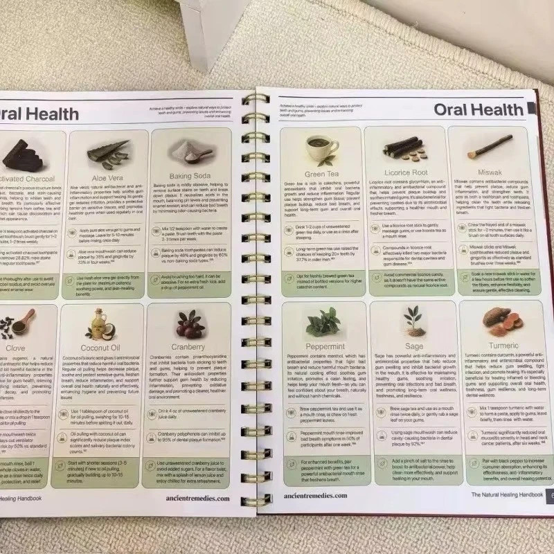 The Natural Healing Handbook a Guide For Herbal Remedies And Natural Spiral-Boun