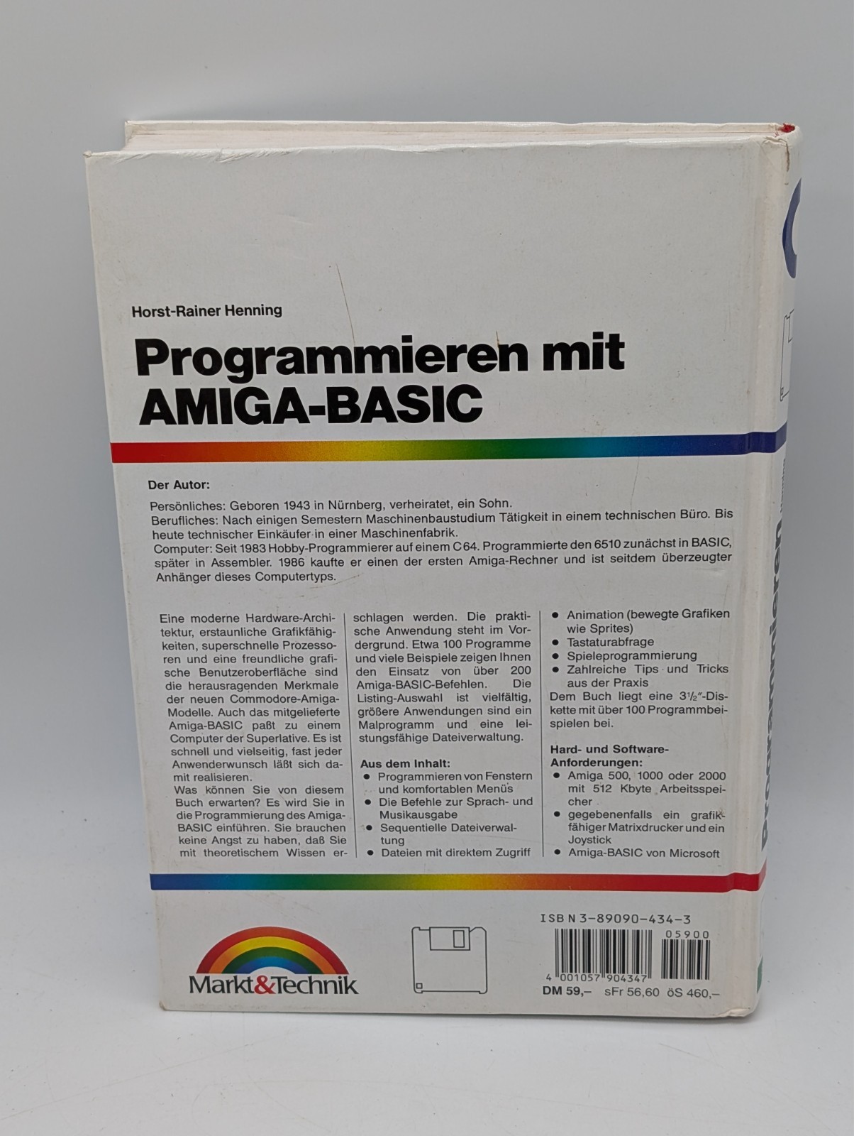 Programmieren mit AMIGA-BASIC (Henning) Markt & Technik, Commodore Sachbuch