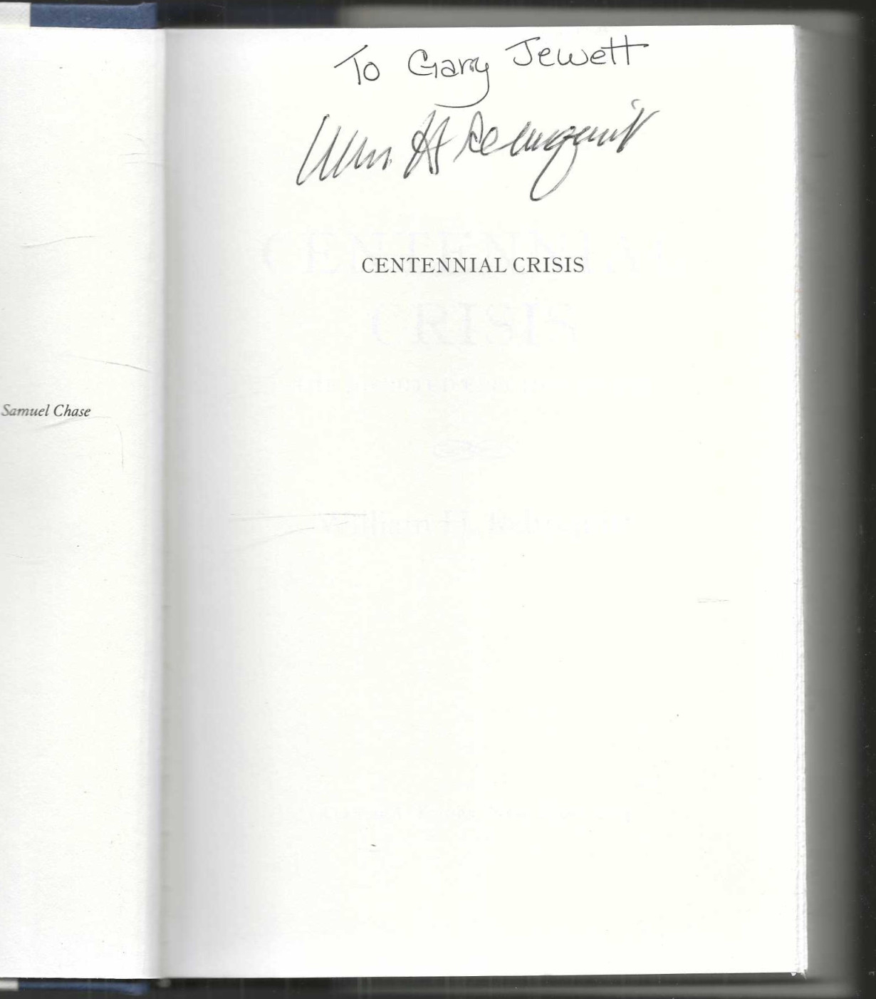 William Rehnquist Signed book Centennial Crisis 1st Ed 2004 Hard/DJ Scotus LkNEW