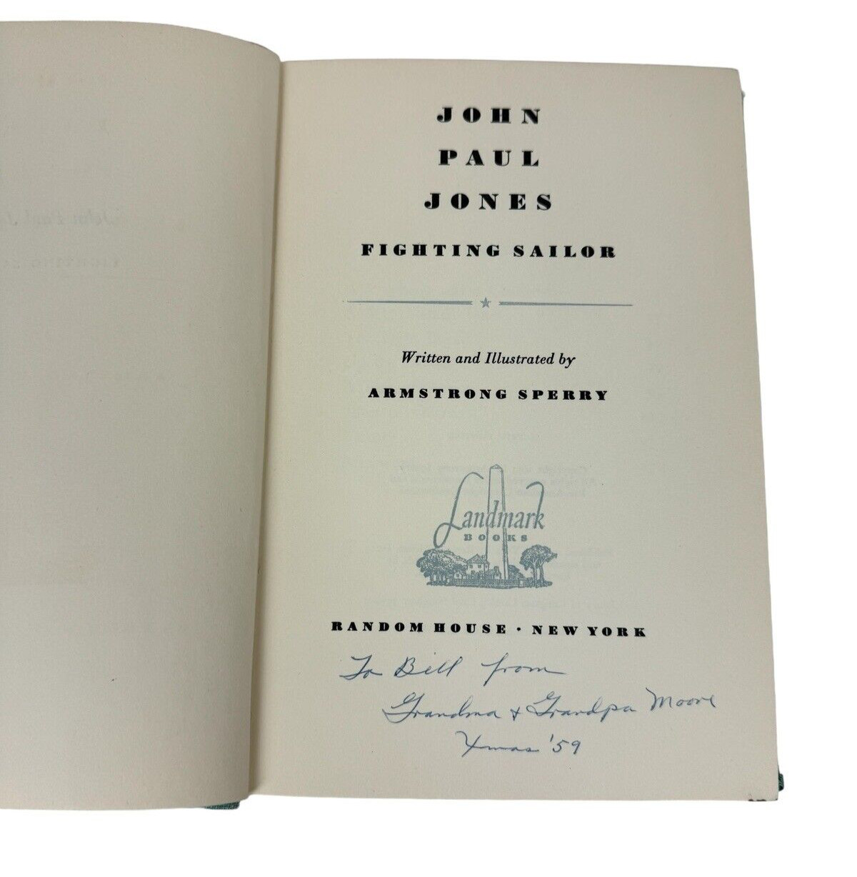 John Paul Jones Fighting Sailor Hardcover Book By Armstrong Sperry 1953