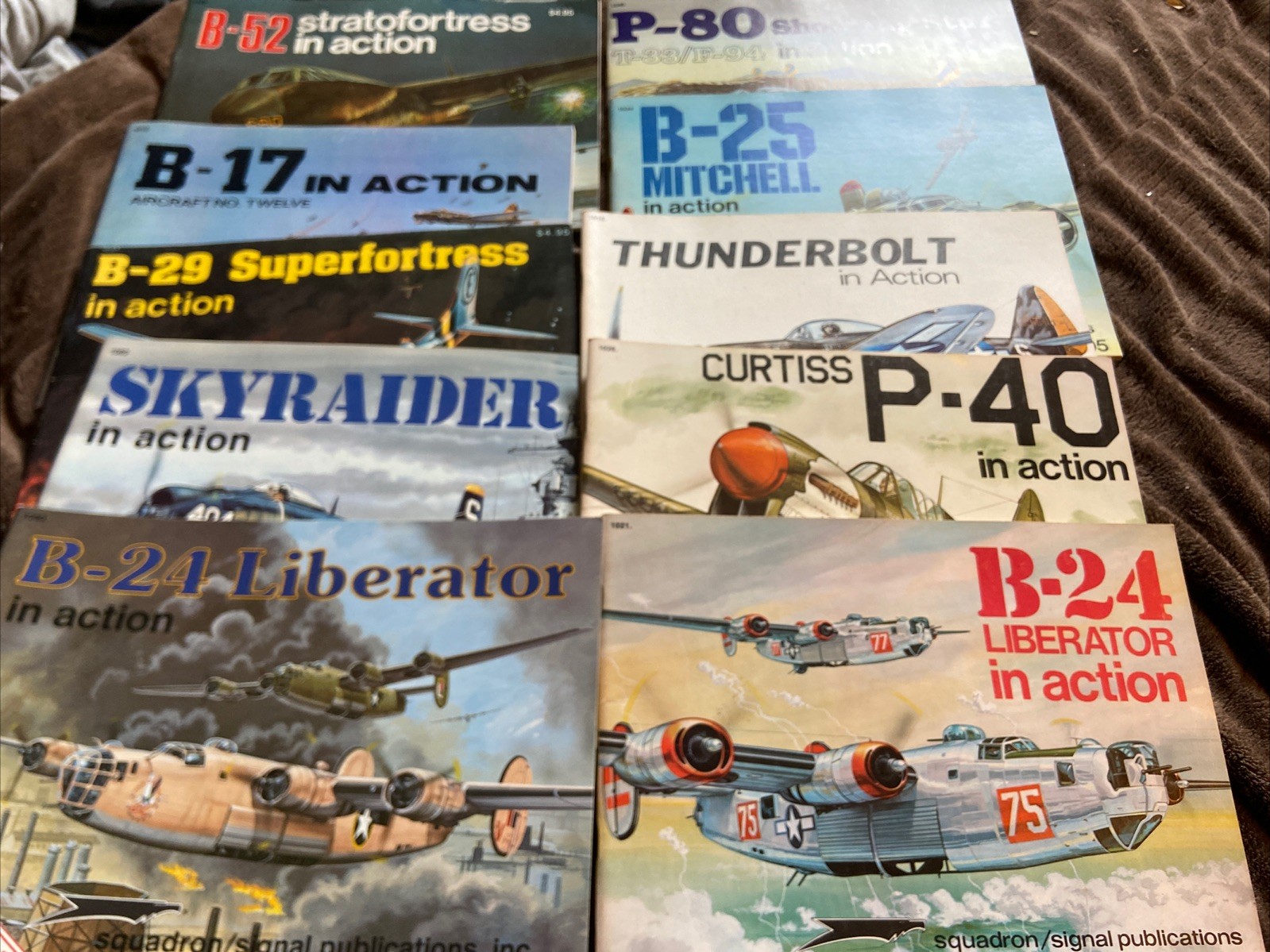 10 Squadron Signal Book Lot WW II Plane Lot B-24 Liberator B-17 b-29 P-40 B-25