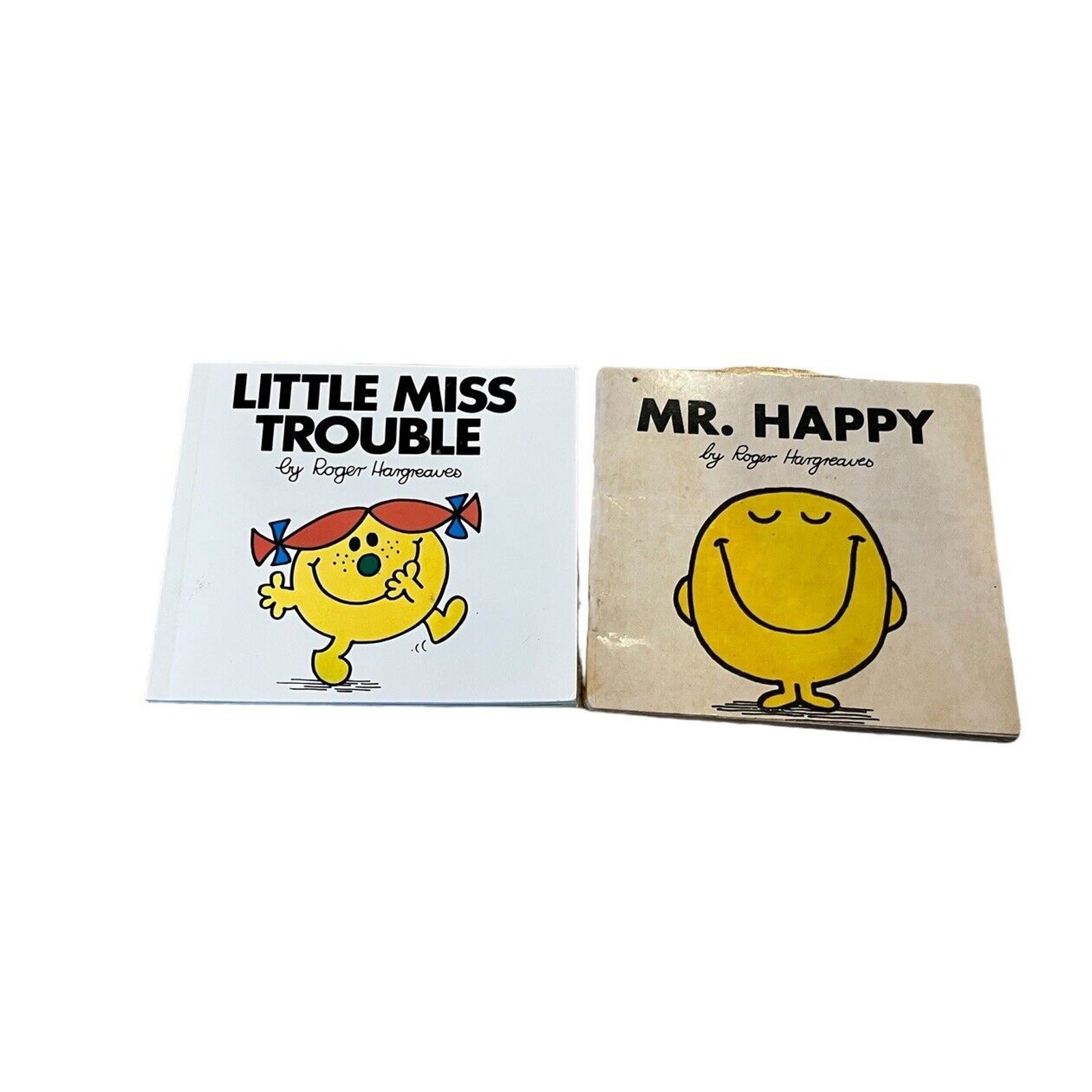 Little Miss Trouble (1998) & Mr Happy (1980) Books by Hargreaves, Roger