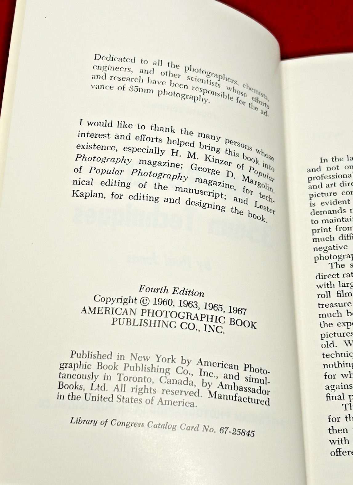 Improved 35mm Techniques by Paul Jonas 4th Edition 1967 (VG+)