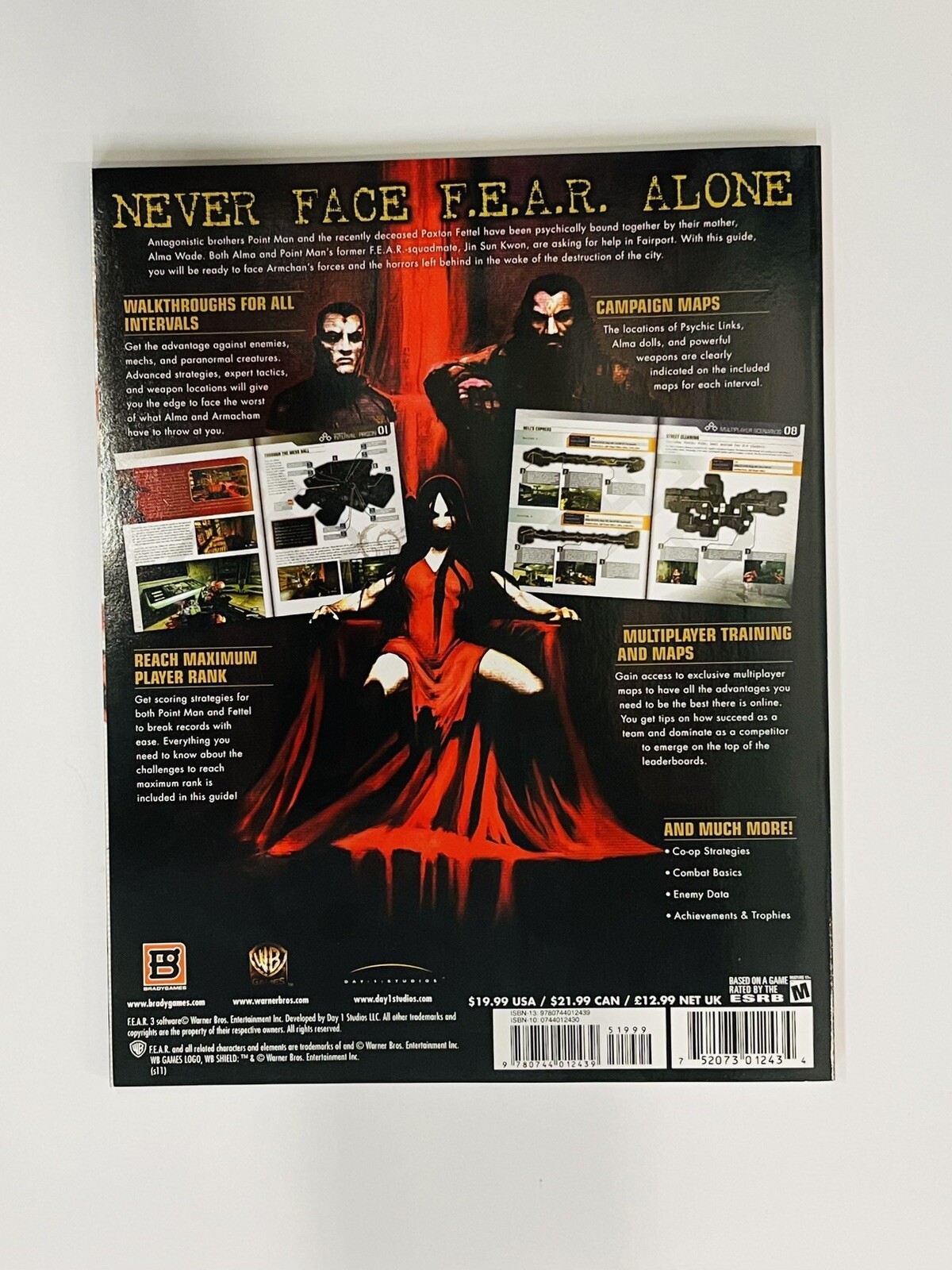 FEAR 3 F. E. A. R. 3 Official Strategy Guide BradyGames Staff & Bros Brand NEW