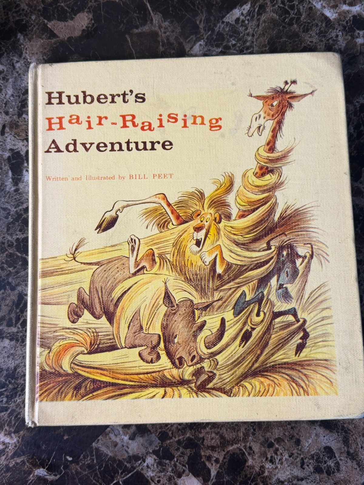 Hubert’s Hair-Raising Adventure Bill Peet Vintage Hardcover Houghton Mifflin