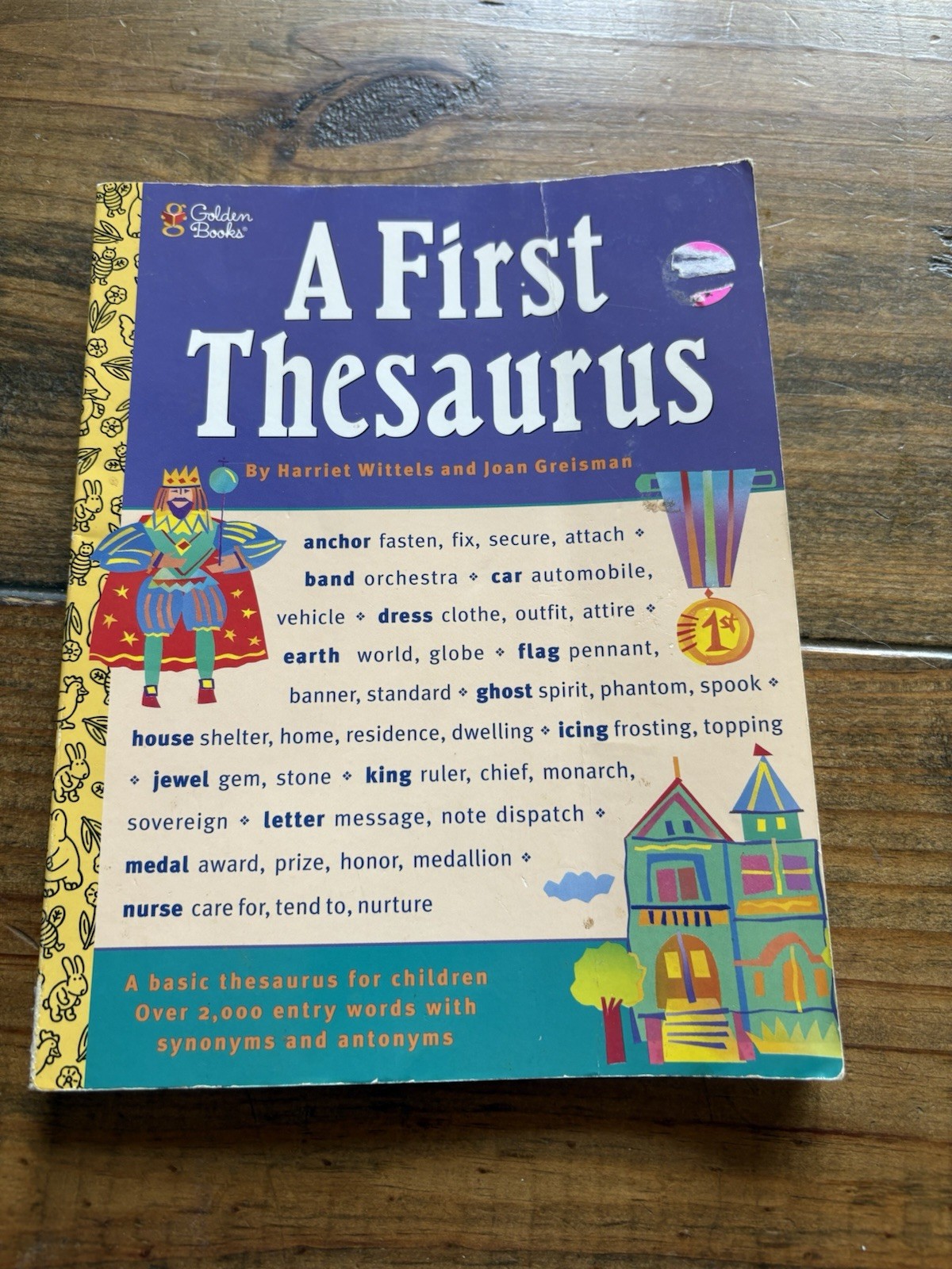 1997 Golden Books A First Thesaurus Over 2,000 Entry Words PB 126 Pages