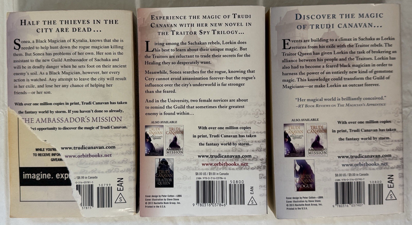 The Traitor Spy Trilogy by Trudi Canavan Lot of 3 Paperback Books