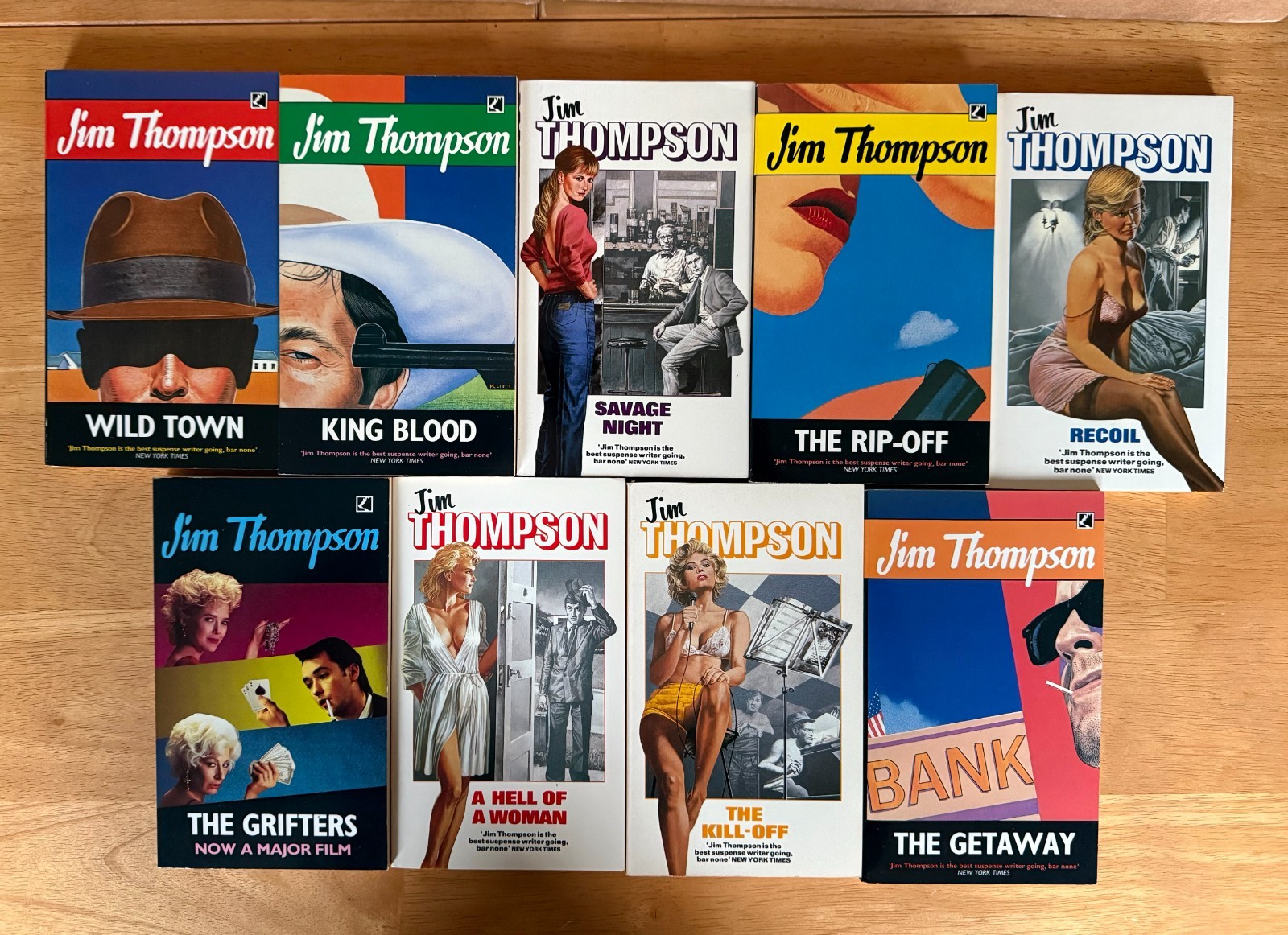 Jim Thompson (lot of 9) vintage Corgi paperbacks