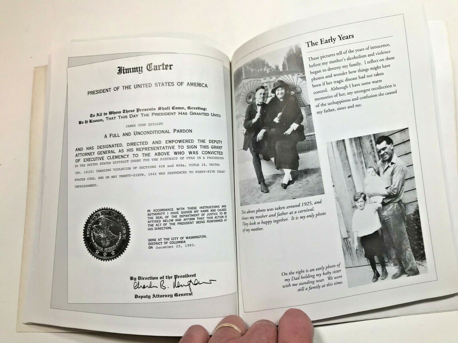 Signed/Inscribed: Alcatraz from Inside : The Hard Years, 1942-1952 Jim Quillen