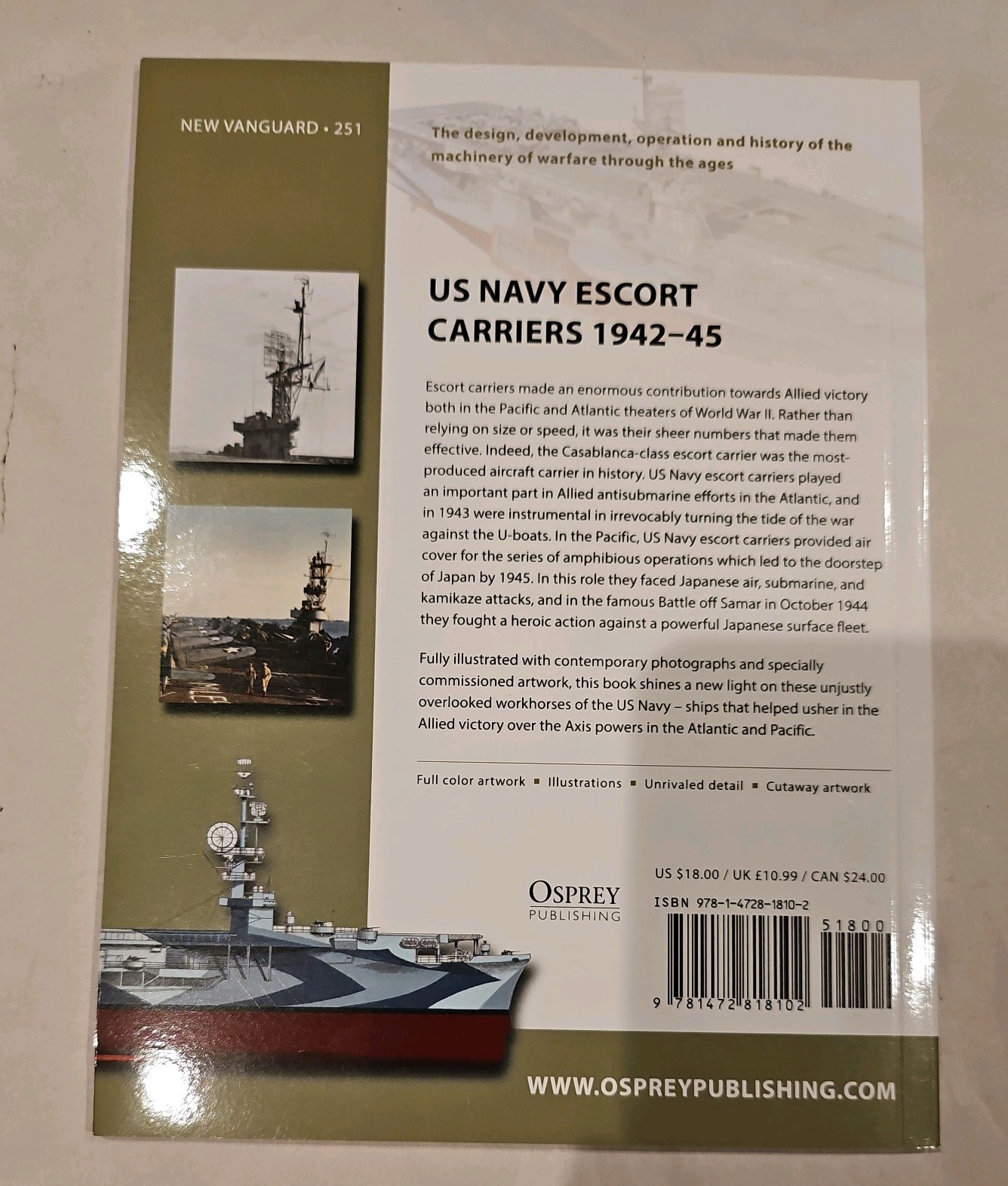 US Navy Escort Carriers 1942-45 by Mark Stille (2017, Trade Paperback)
