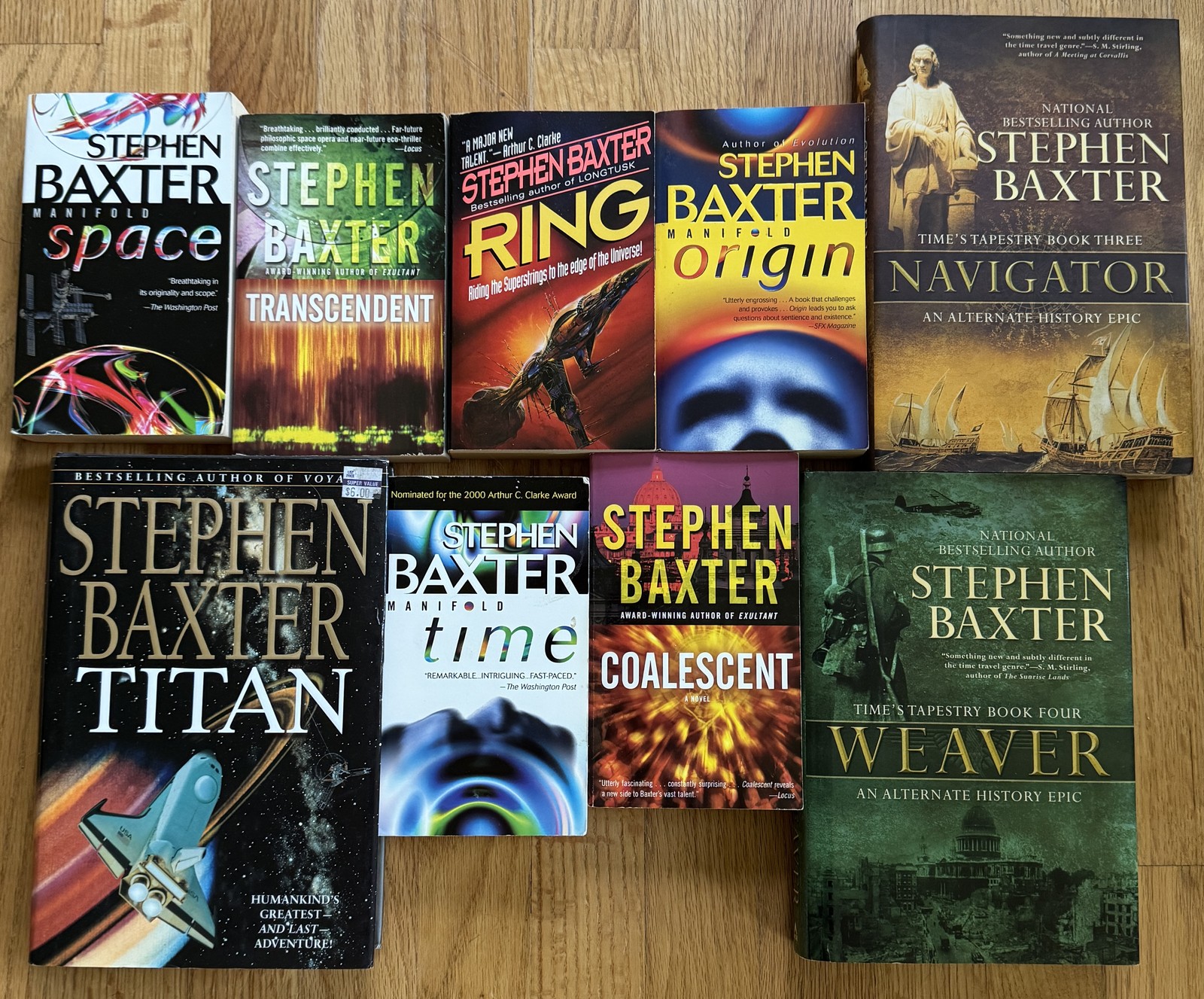 Lot 9 Stephen Baxter Sci Fi Novels Manifold 1-3 Destiny’s Children 1,3