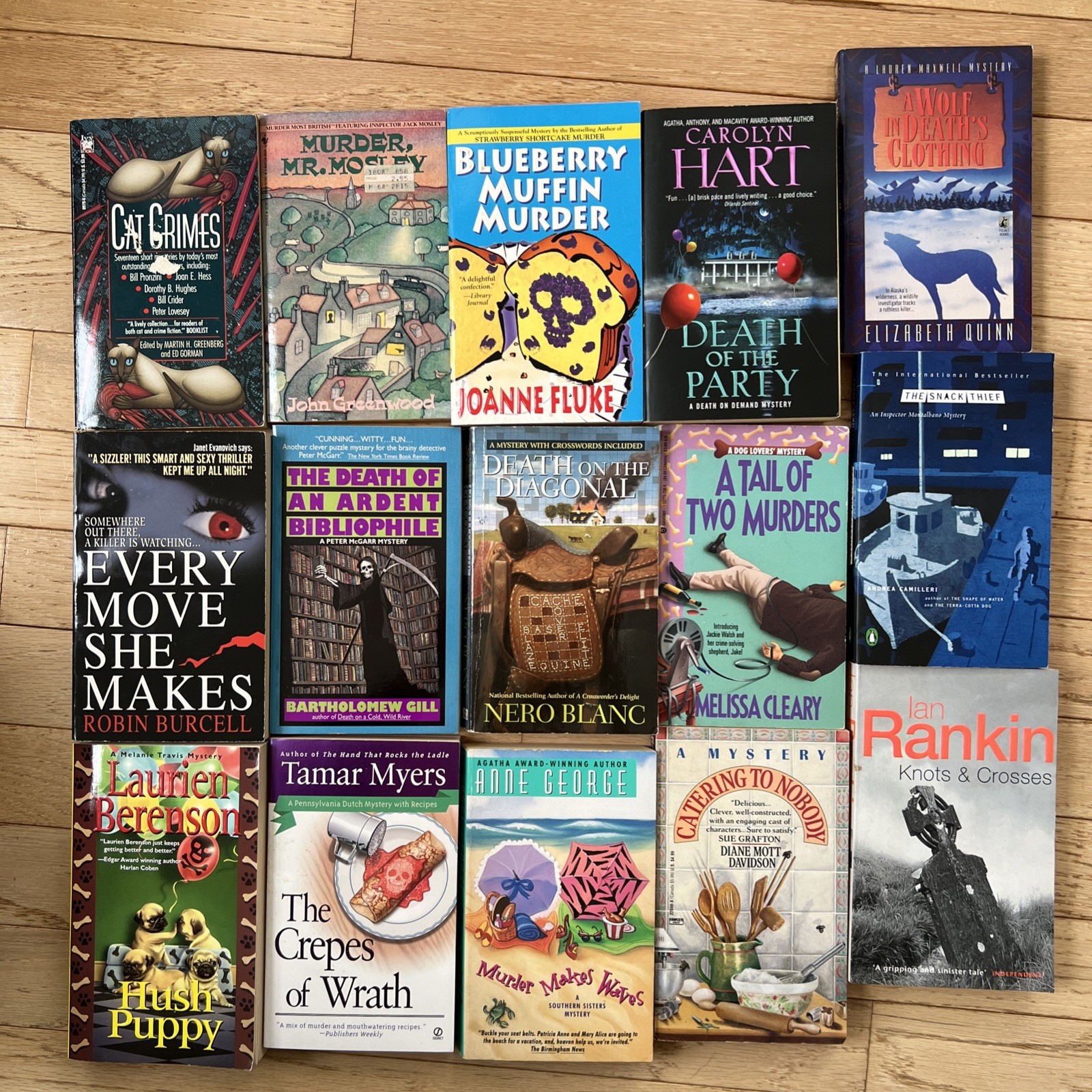 Mystery Vintage Paperbacks Misc Authors Lot of 15 Books