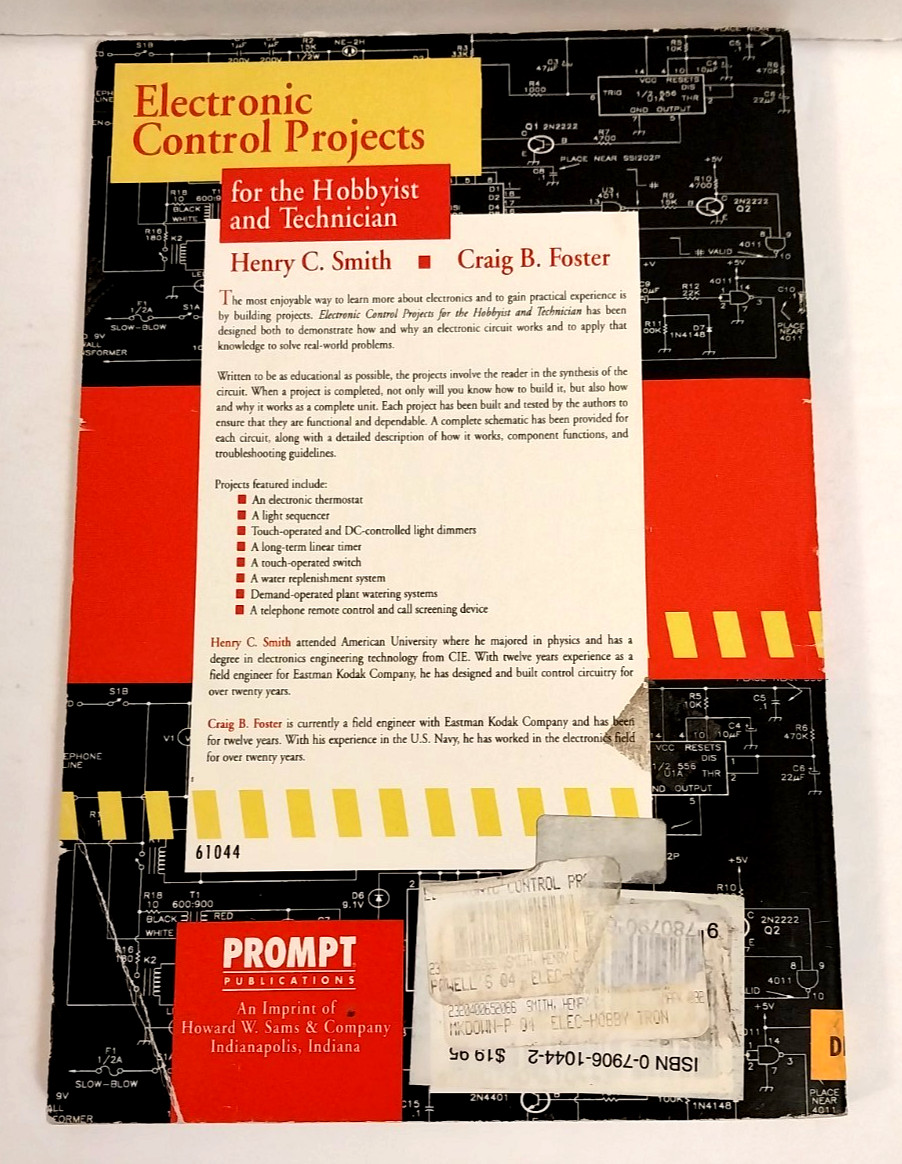 Electronic Control Projects by Henry C. Smith; Craig B. Foster PB