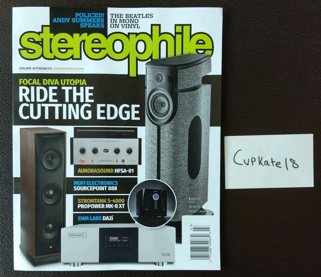 Stereophile Magazine Mar March 2025 Vol 48 No. 3 Cover Ride The Cutting Edge NEW