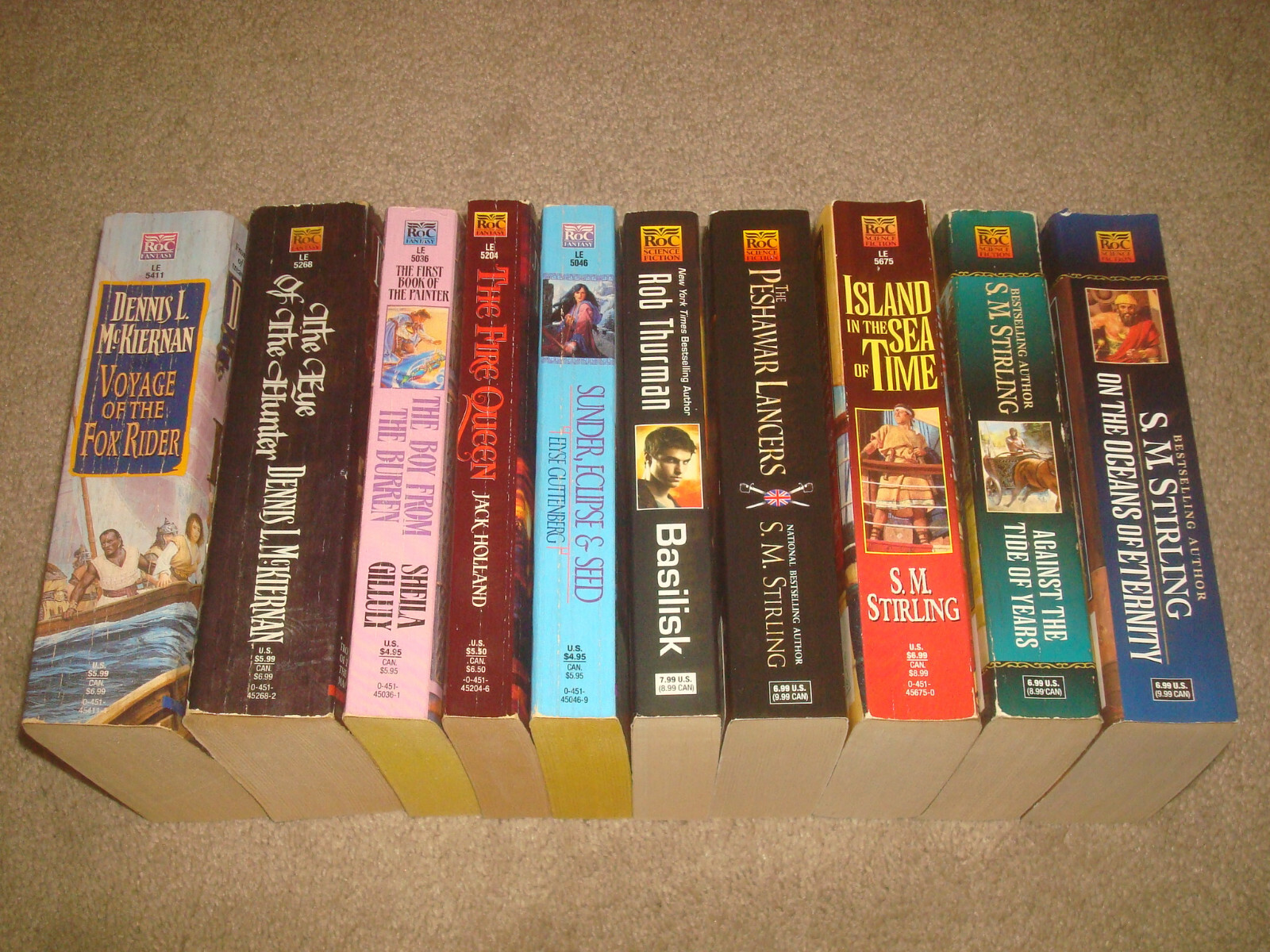 Roc Fantasy Science Fiction Dennis L McKiernan S M Stirling Gilluly 10 Book Lot