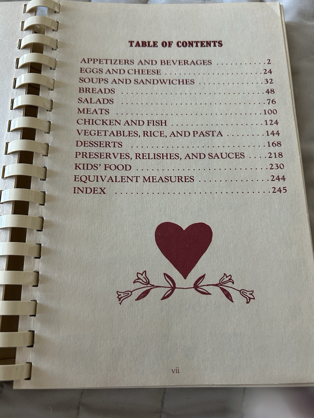 Vintage Cookbook “Kitchen Keepsakes” Recipes For Home – Spiral Bound