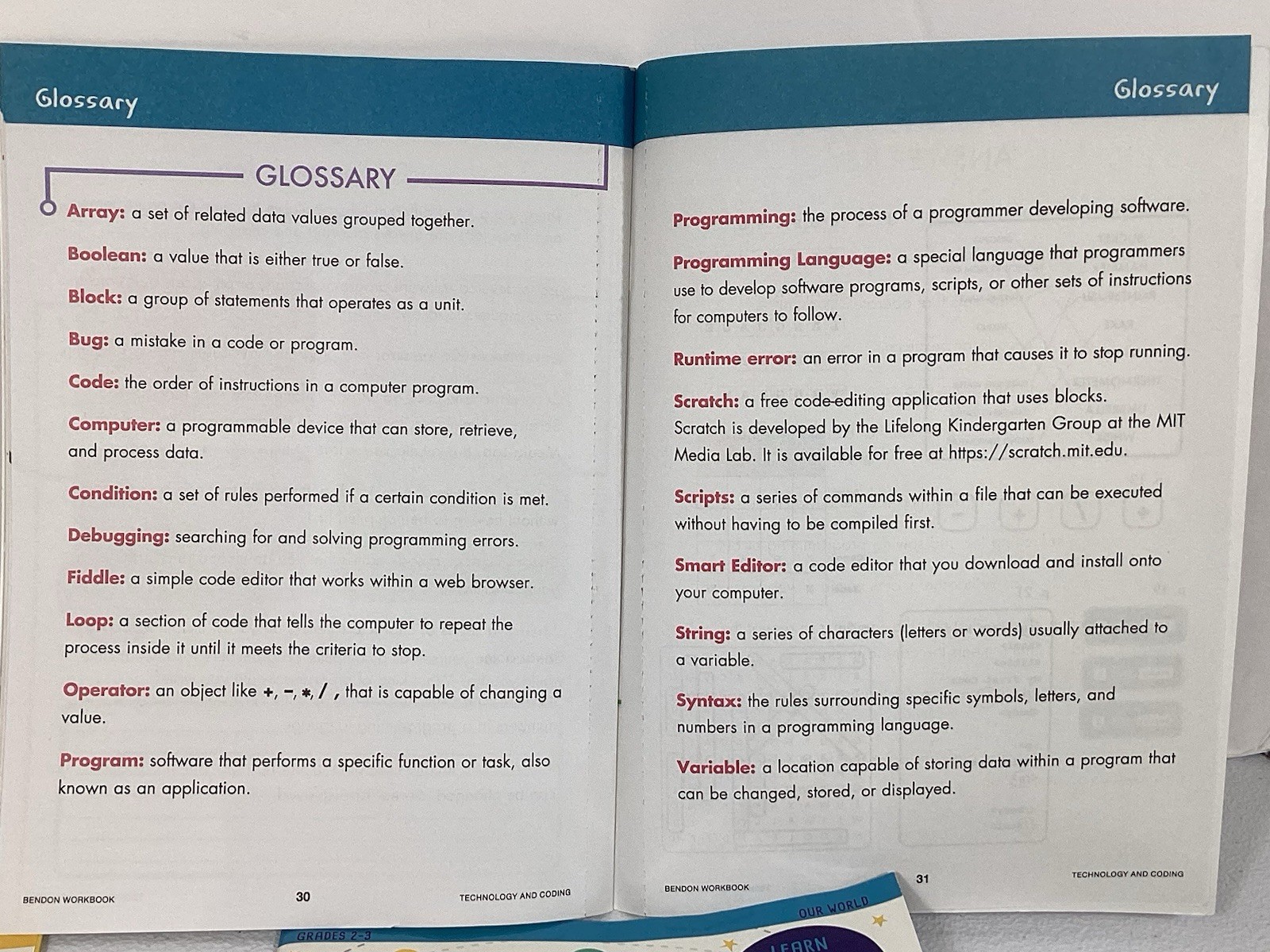 Our Amazing World & Math Learning Workbooks 32 Pages Grades 2-3 Lot Educational