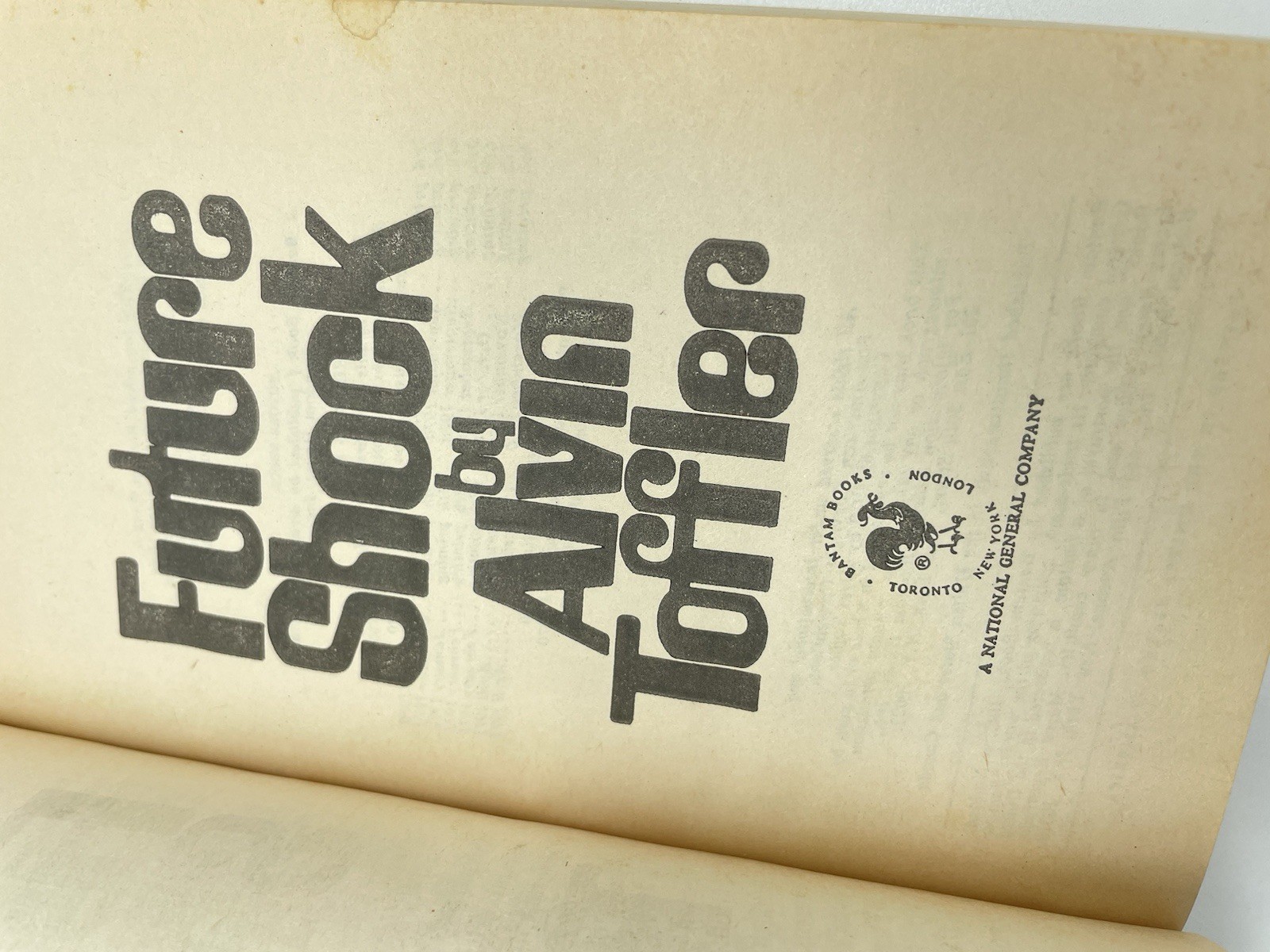 Future Shock Alvin Toffler Bantam Edition 1971 Mass Market Paperbound GUC
