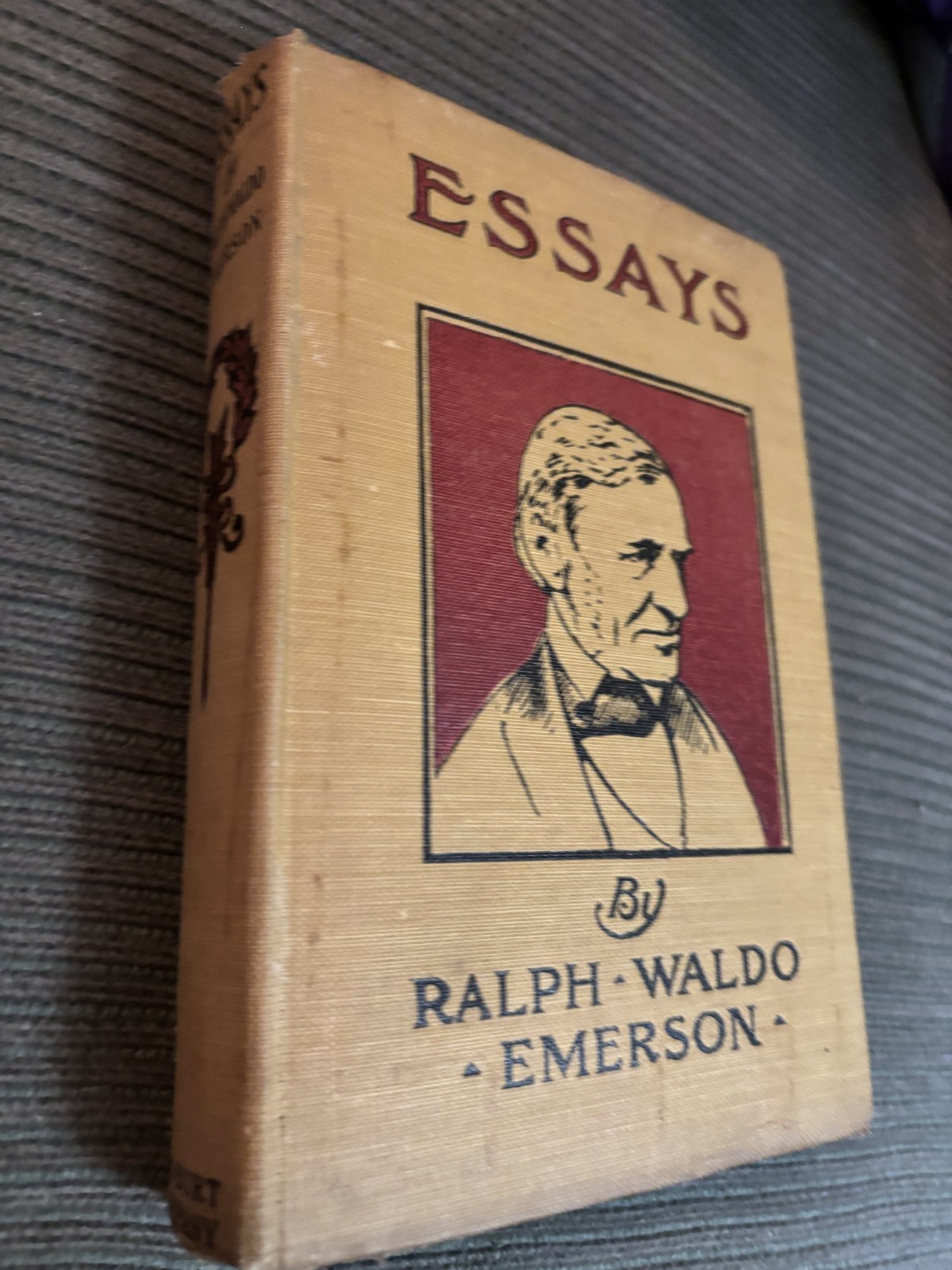 early 1900s, A. L. Burt Company Essays By Ralph Waldo Emerson fine binding HC