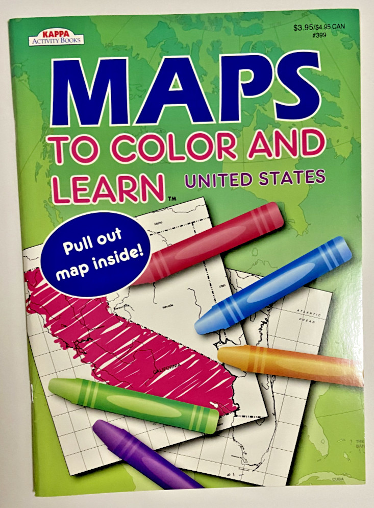 Kappa MAPS TO COLOR AND LEARN UNITED STATES 2010 Activity Book