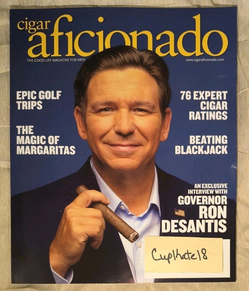 Cigar Aficionado Magazine Ron DeSantis Cover May June 2026 Golf Cigars Luxury