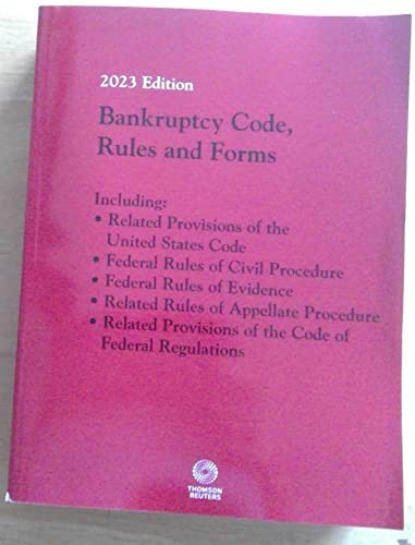 Bankruptcy Code, Rules and For – VERY GOOD
