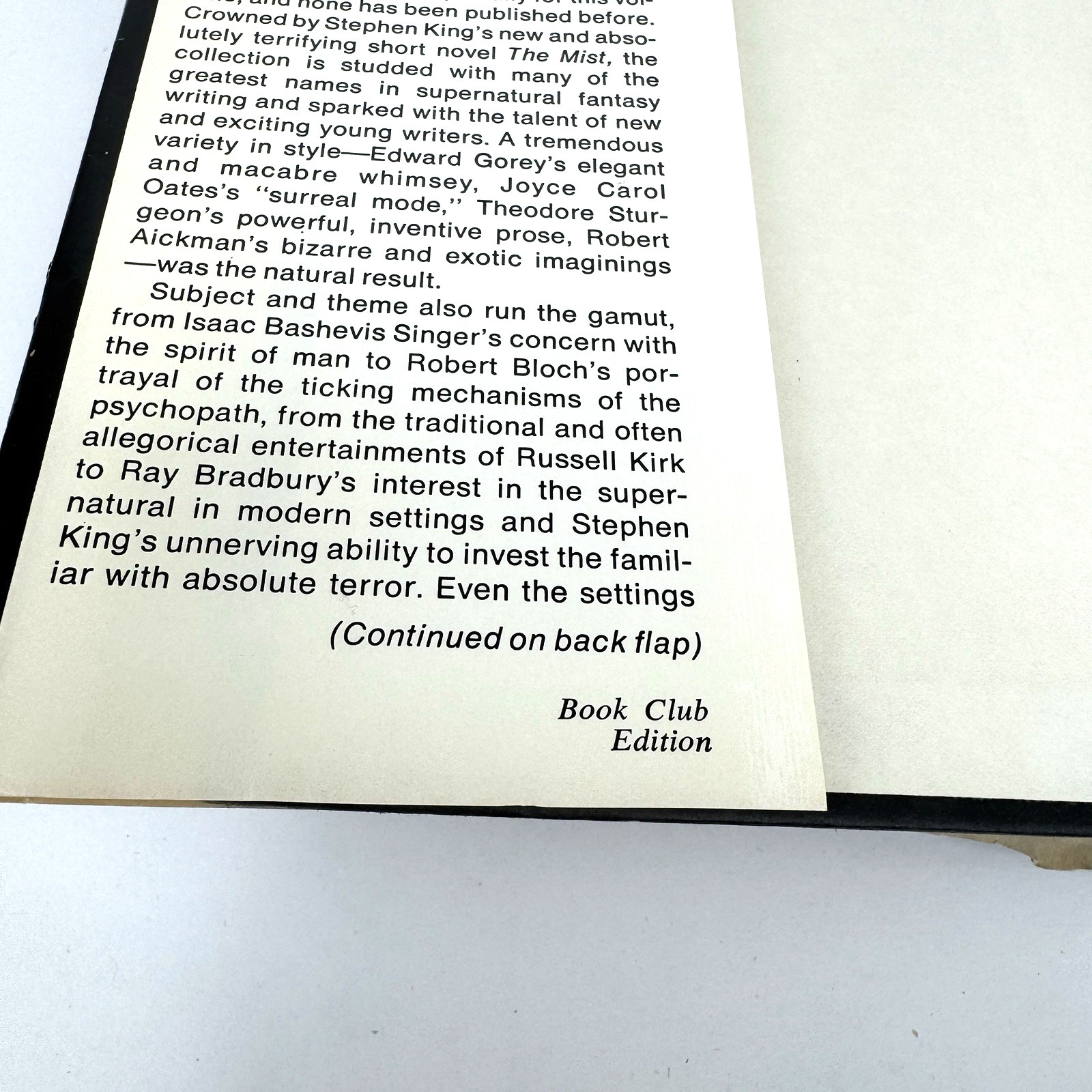 Dark Forces Stephen King The Mist 1980 Edited by Kirby McCauley BCE Viking HCDJ