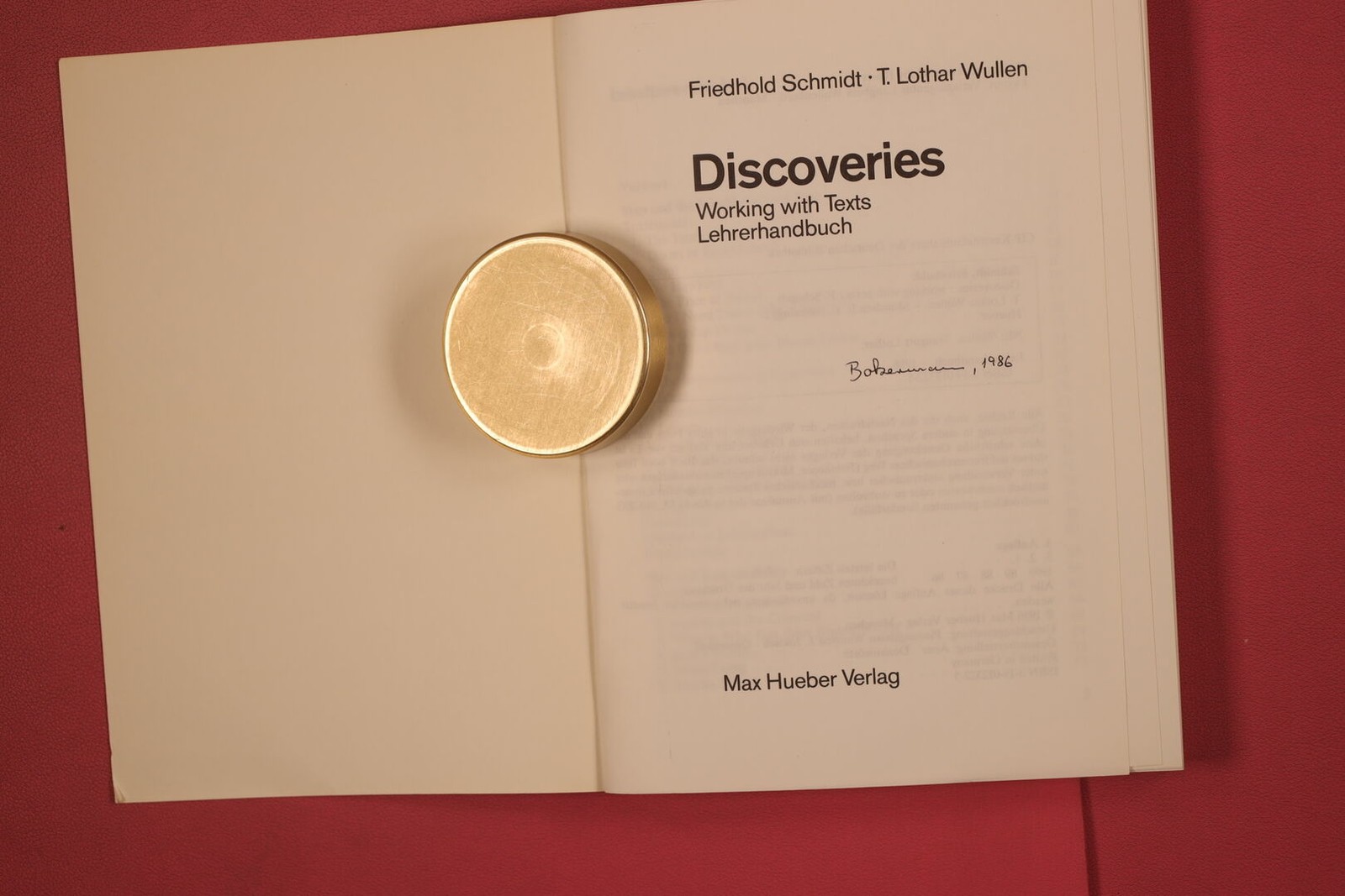 332352 Friedhold Schmidt DISCOVERIES Max Hueber Verlag Working with Texts