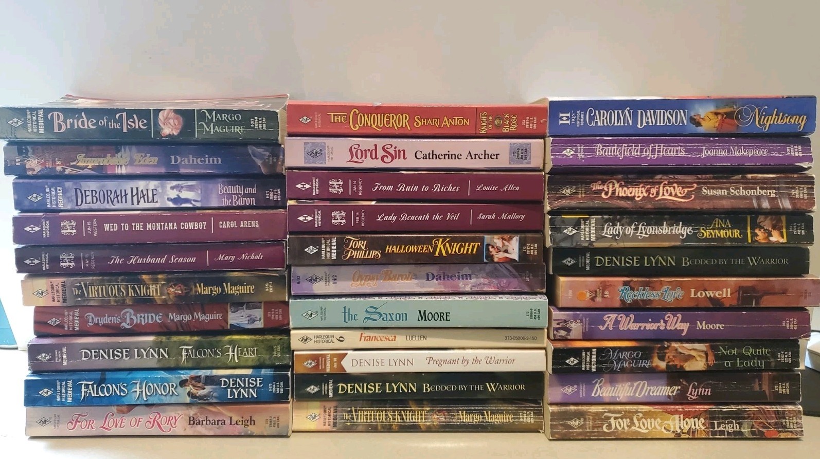 Lot: 31 Harlequin Historical Romance Paperbacks – Various authors and genres