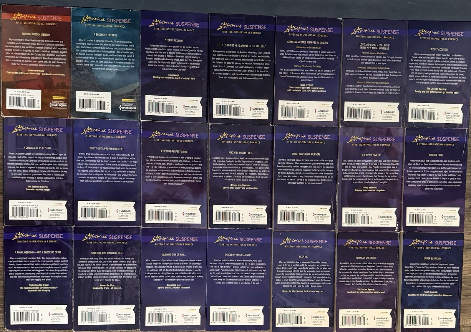 152 Love Inspired Suspense 2010-2019- All books pictured