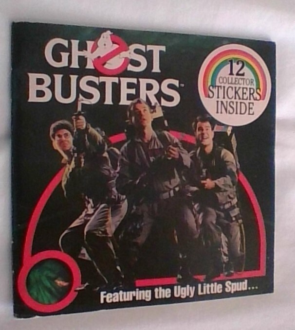 Ghostbusters (Brown, 1984), book and stickers, good condition, 6×6 inches