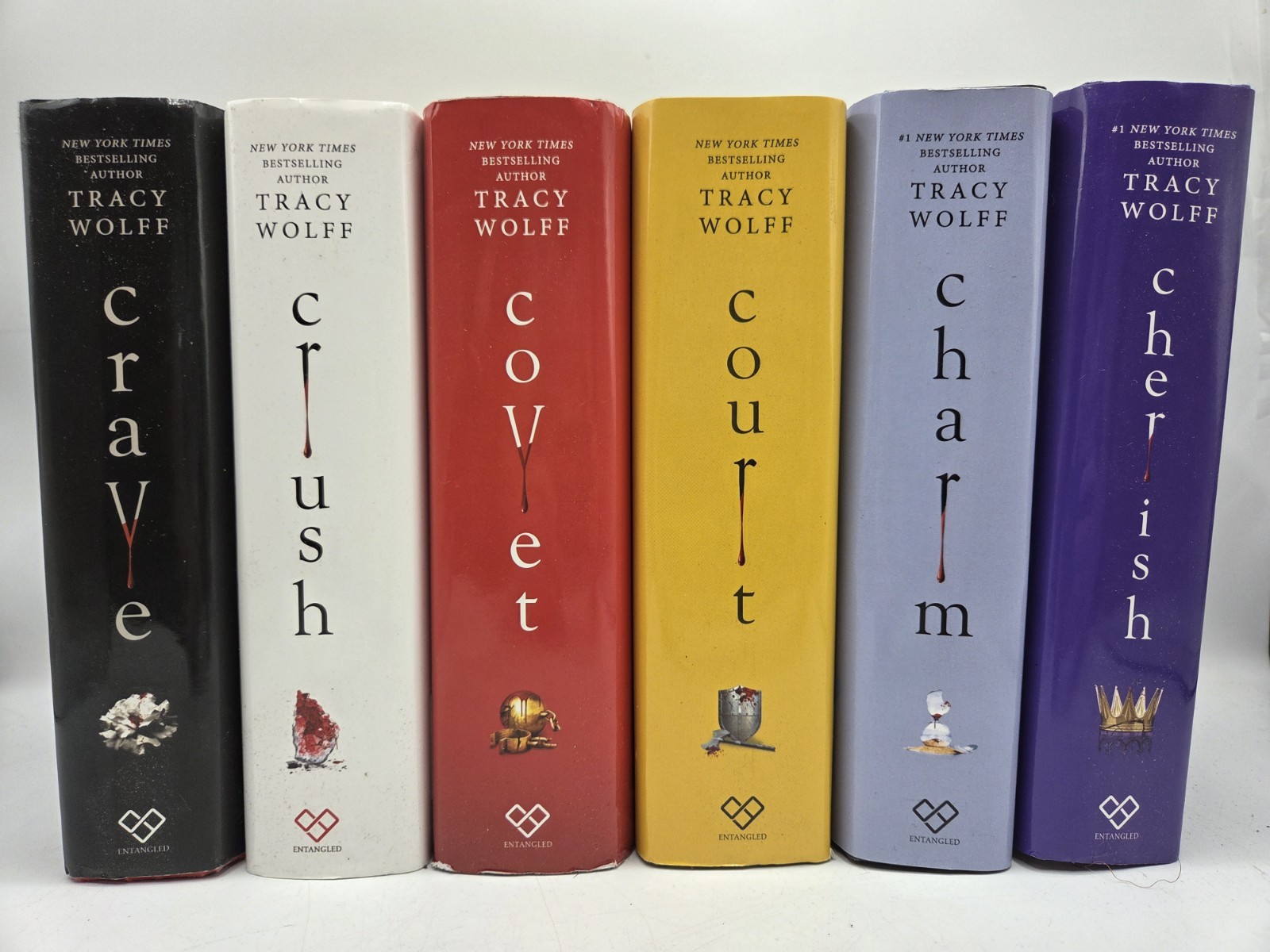 Crave Series – 6 Books Set HC – Tracy Wolff Court, Charm, Covet, Cherish