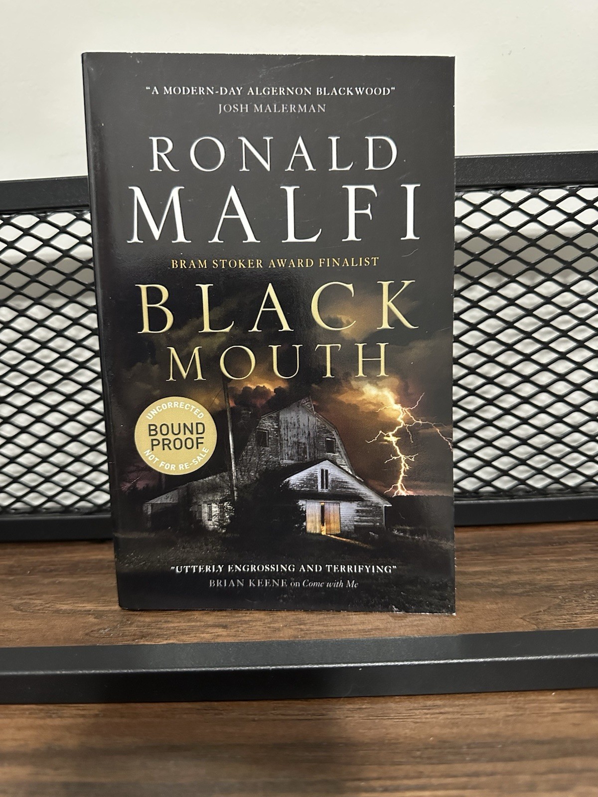 Black Mouth Uncorrected Bound Proof Ronald Malfi First Titan Edition 2022