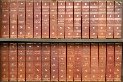 Works of Charles Dickens 30 Vol. Set Autograph Edition Leather Richard Garnett