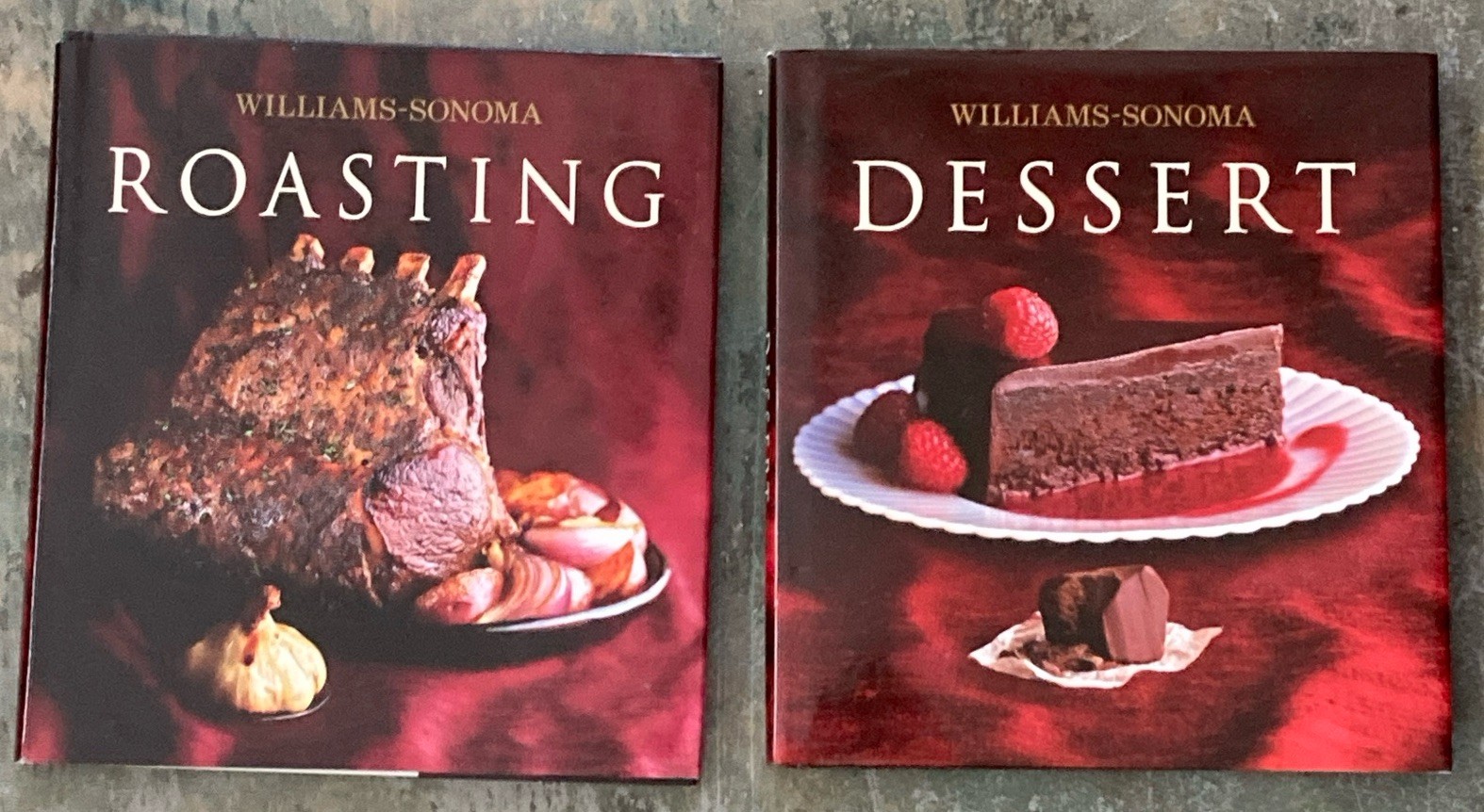Williams-Sonoma Cookbooks Desserts & Roasting Hardcover Lot Of 2