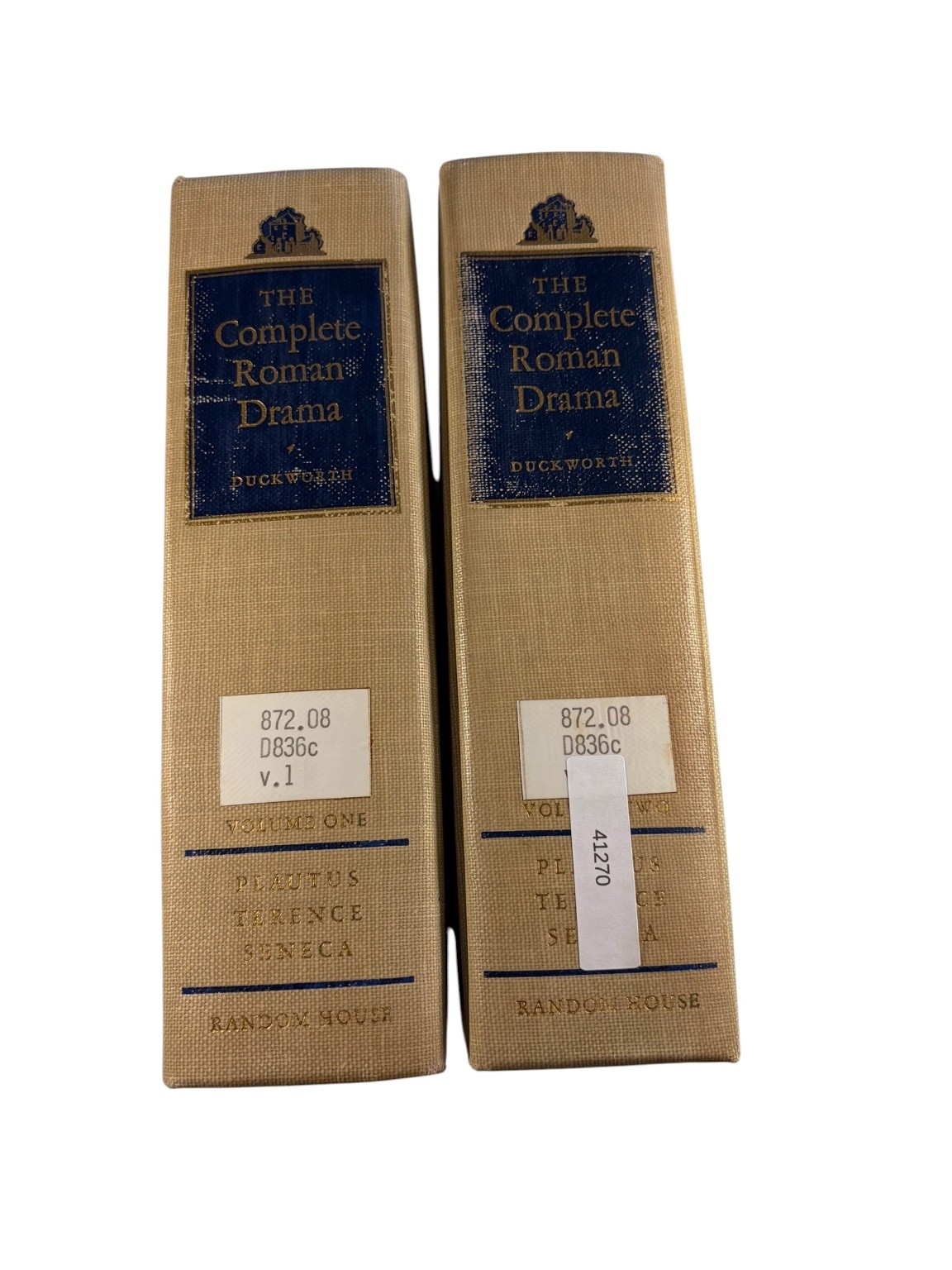 Complete Roman Drama Duckworth 1942 8th Printing 1967 2 Vol Set Random House