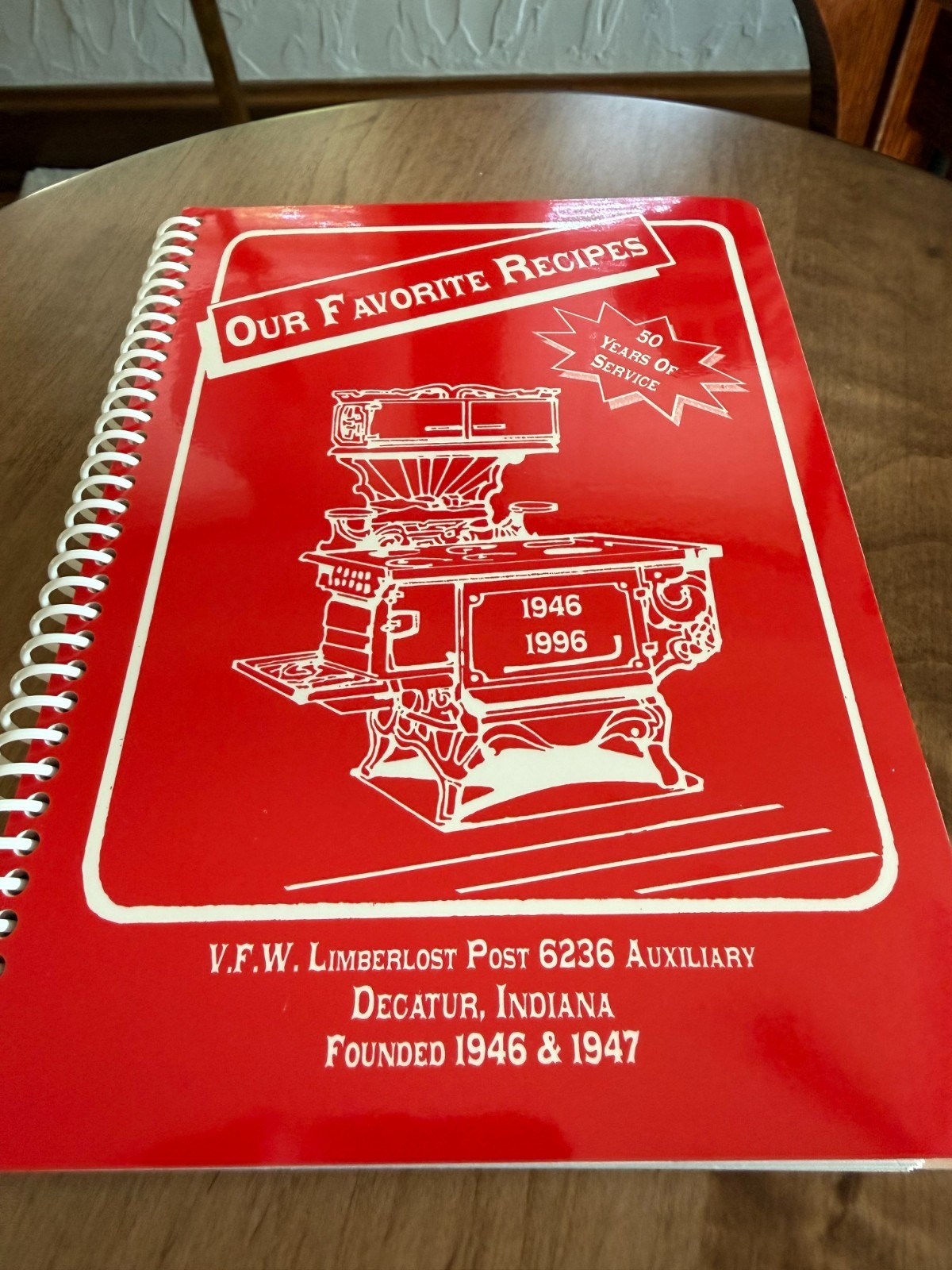 Vintage 1996 Cookbook VFW Limberlost Post 6236 Auxiliary Decatur Indiana