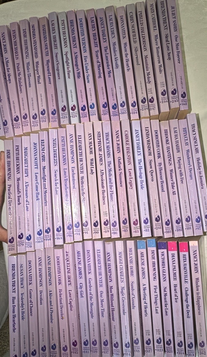 HUGE Lot of 60 Silhouette Romance Novels Vintage Paperback Books 1980s