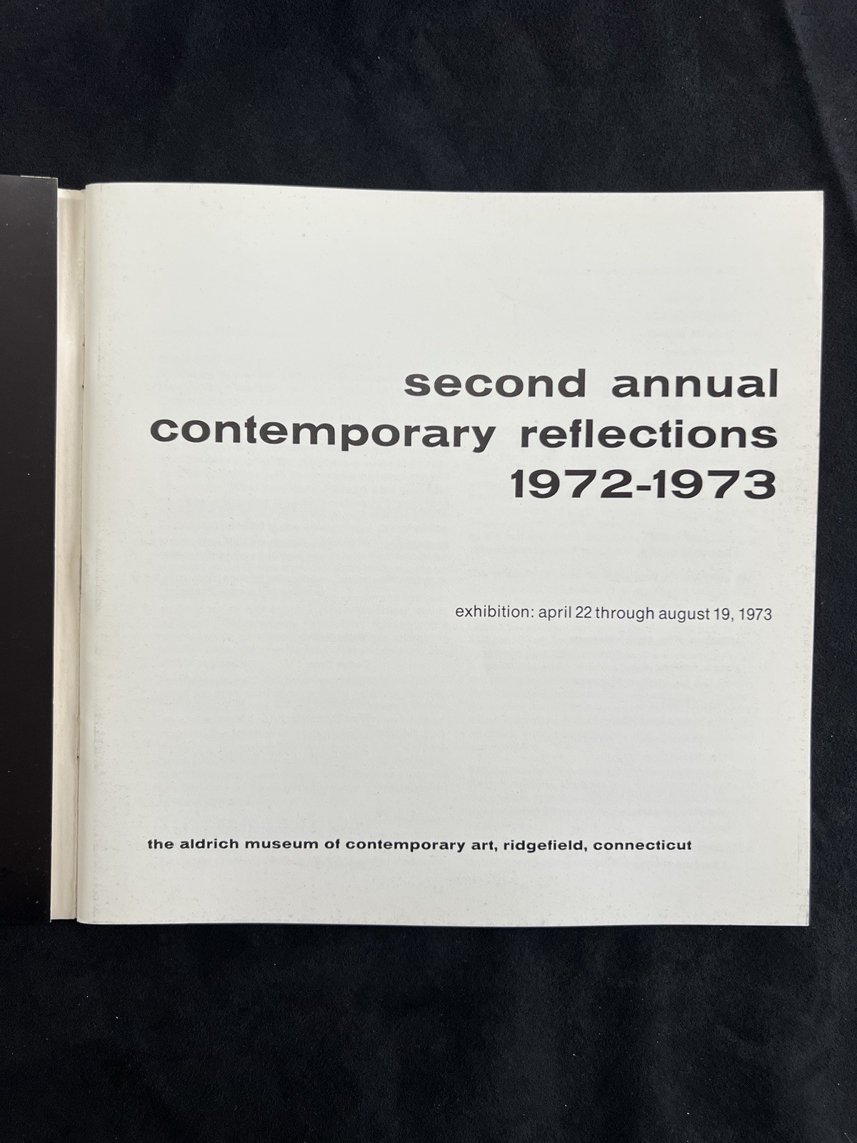 Second Annual, Contemporary Reflections-1972-73, Aldrich Museum Contemporary Art