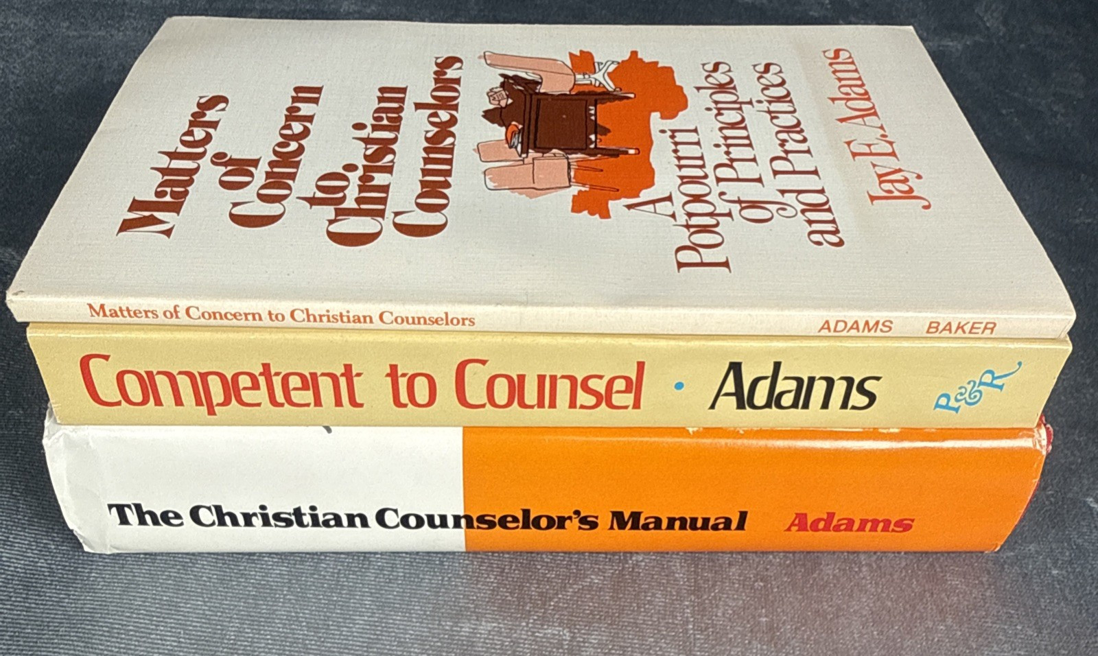 JAY E. ADAMS Library books Christian Counseling Marriage Manual Lot 3