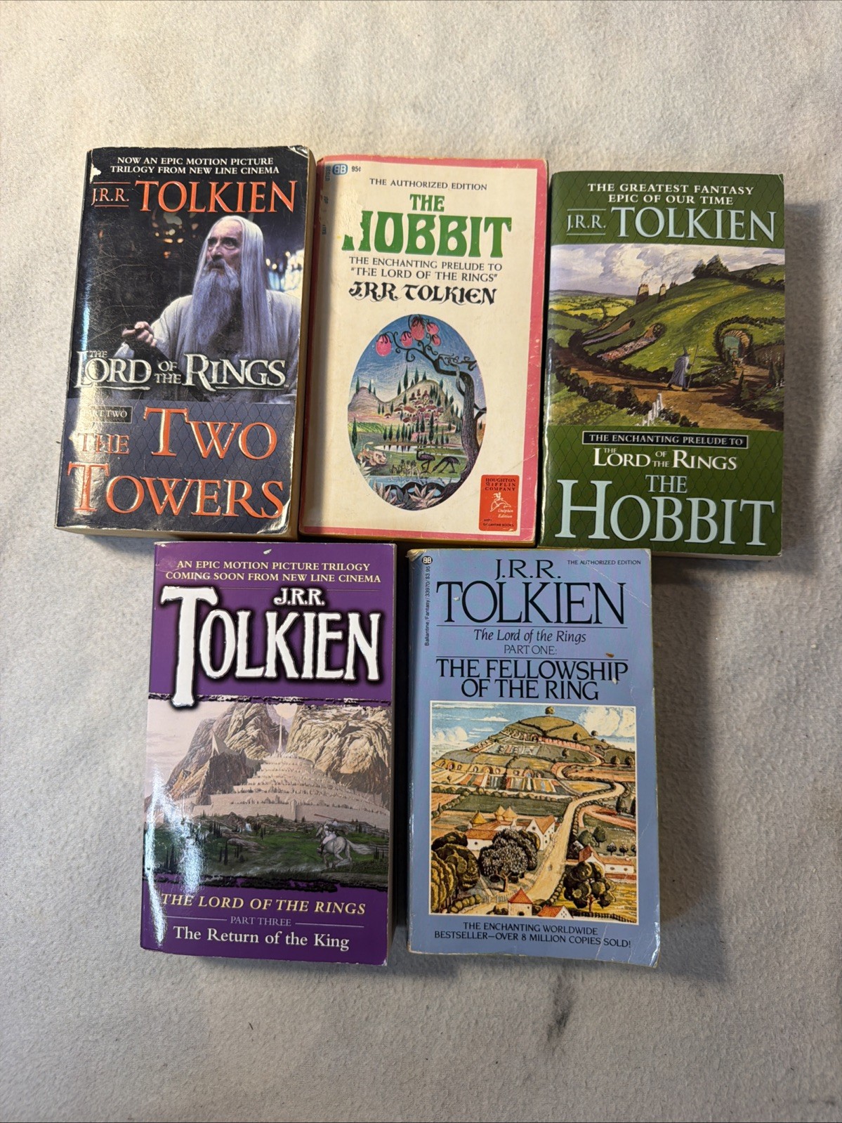 THE HOBBIT J.R.R. Tolkien 1965 Ballantine Paperback Lot Lord Of The Rings Lot