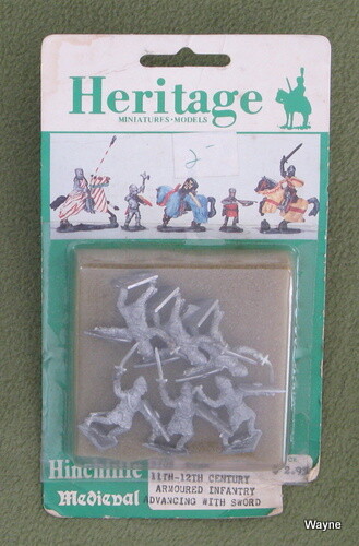 11th-12th Century Armoured Infantry Advancing with Sword (25mm Metal