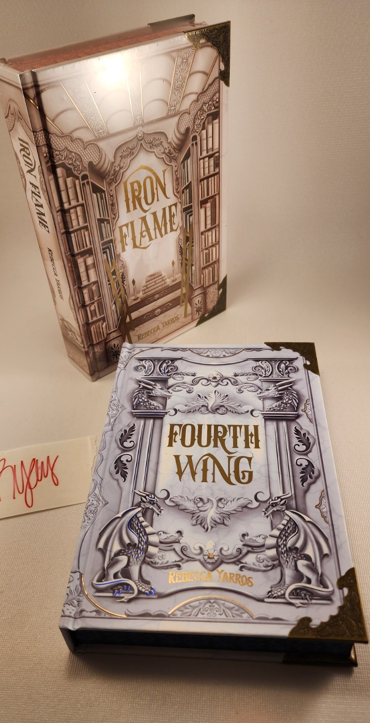 Rebecca Yarros Iron Flame & Fourth Wing Luxe Edition Bookish w/ Signed Bookplate